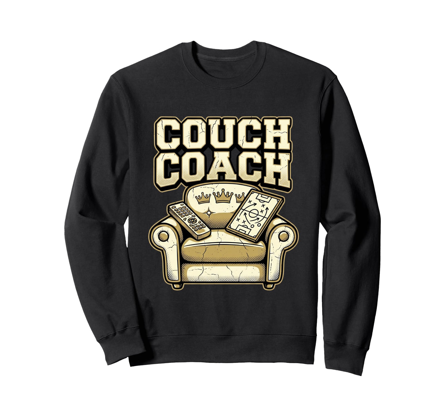 Couch Coach Soccer Fan Armchair Sweatshirt - Novelty Apparel for Adults - T-Shirt, Sweatshirt, Hoodie