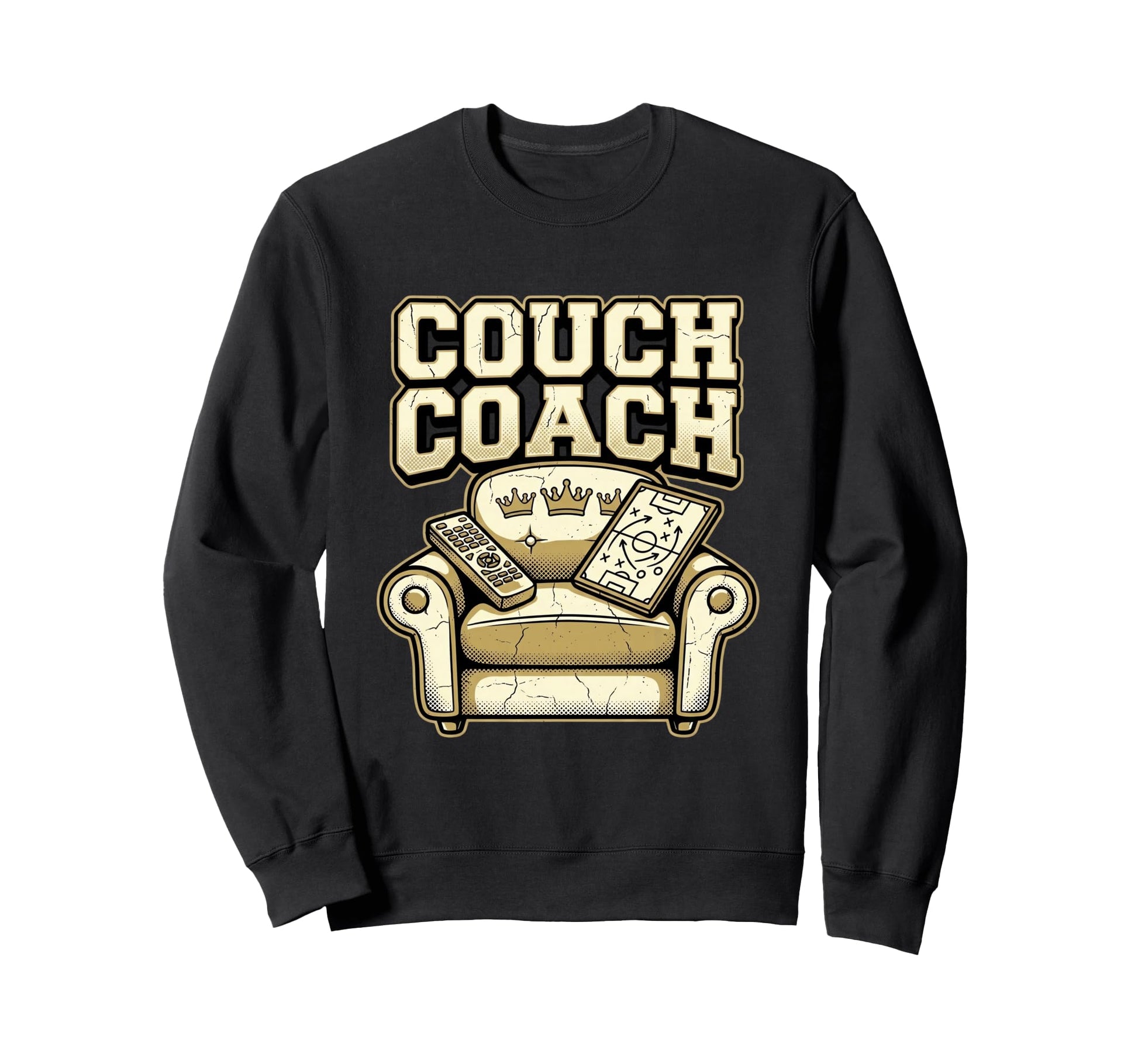 Couch Coach Soccer Fan Armchair Sweatshirt - Novelty Apparel for Adults - T-Shirt, Sweatshirt, Hoodie