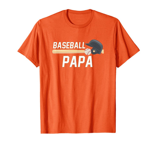 Baseball Papa Fathers Day Baseball T-Shirt - Novelty Apparel for Adults - T-Shirt, Sweatshirt, Hoodie