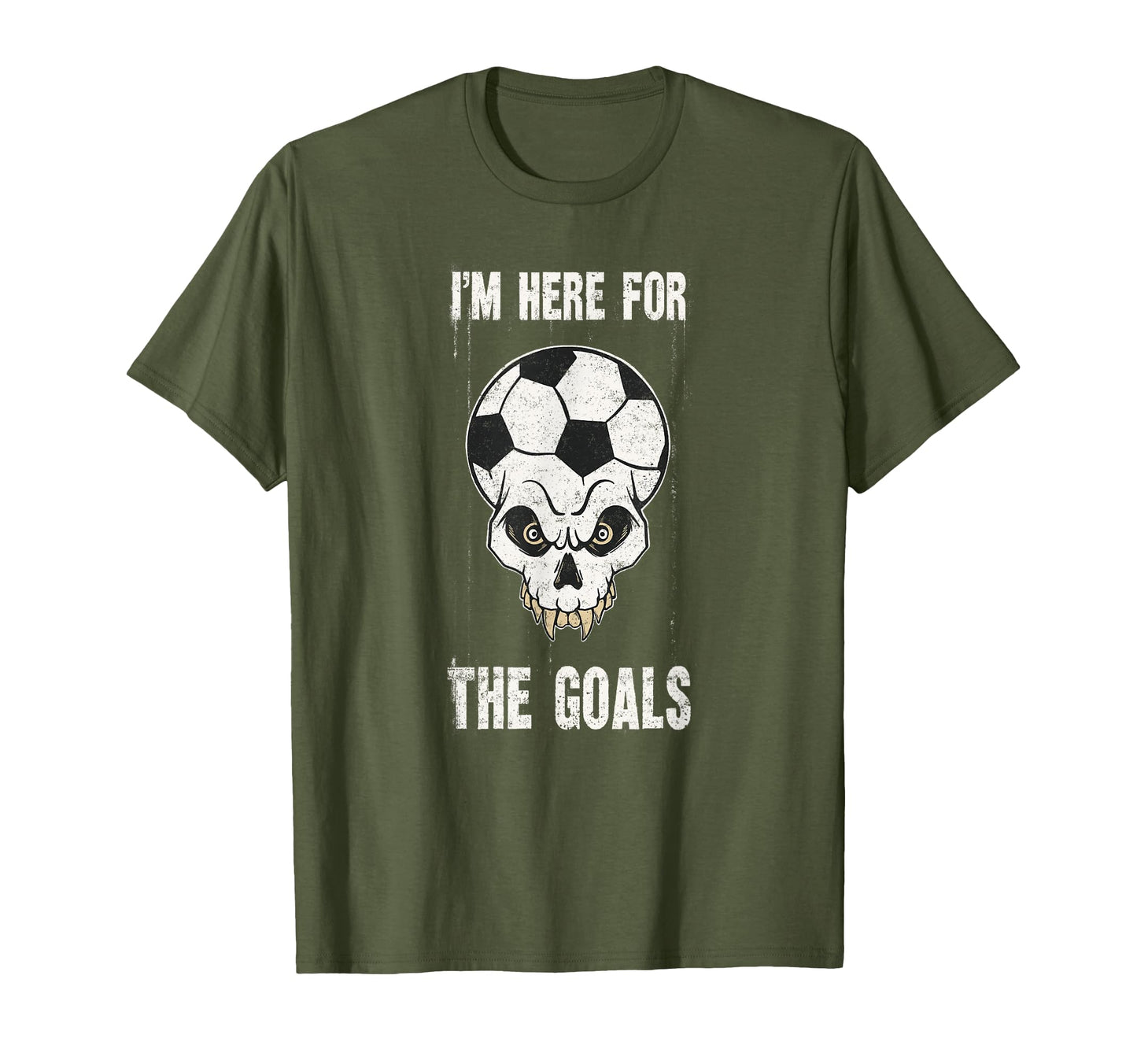 Im Here Goals Soccer Ball Sports T-Shirt - Fun Novelty Design for Adults - T-Shirt, Sweatshirt, Hoodie