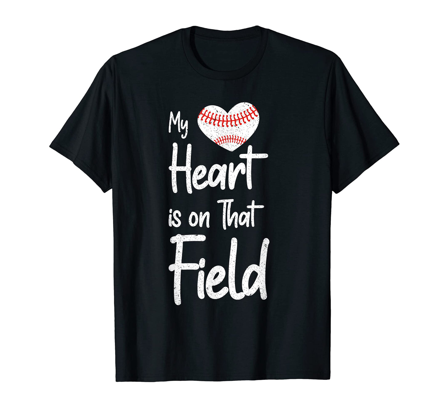 Mens My Heart Is That Field Baseball T-Shirt - Aesthetic Graphic Unisex - T-Shirt, Sweatshirt, Hoodie