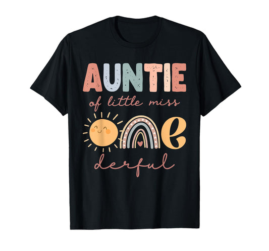 Auntie Little Miss Onederful T-Shirt - Casual Everyday Wear Men Women - T-Shirt, Sweatshirt, Hoodie