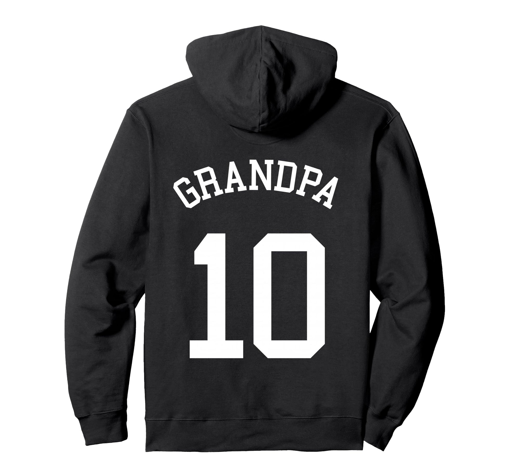 Grandpa Team 10 Football Papa Soccer Hoodie - Minimalist Print Unisex - T-Shirt, Sweatshirt, Hoodie
