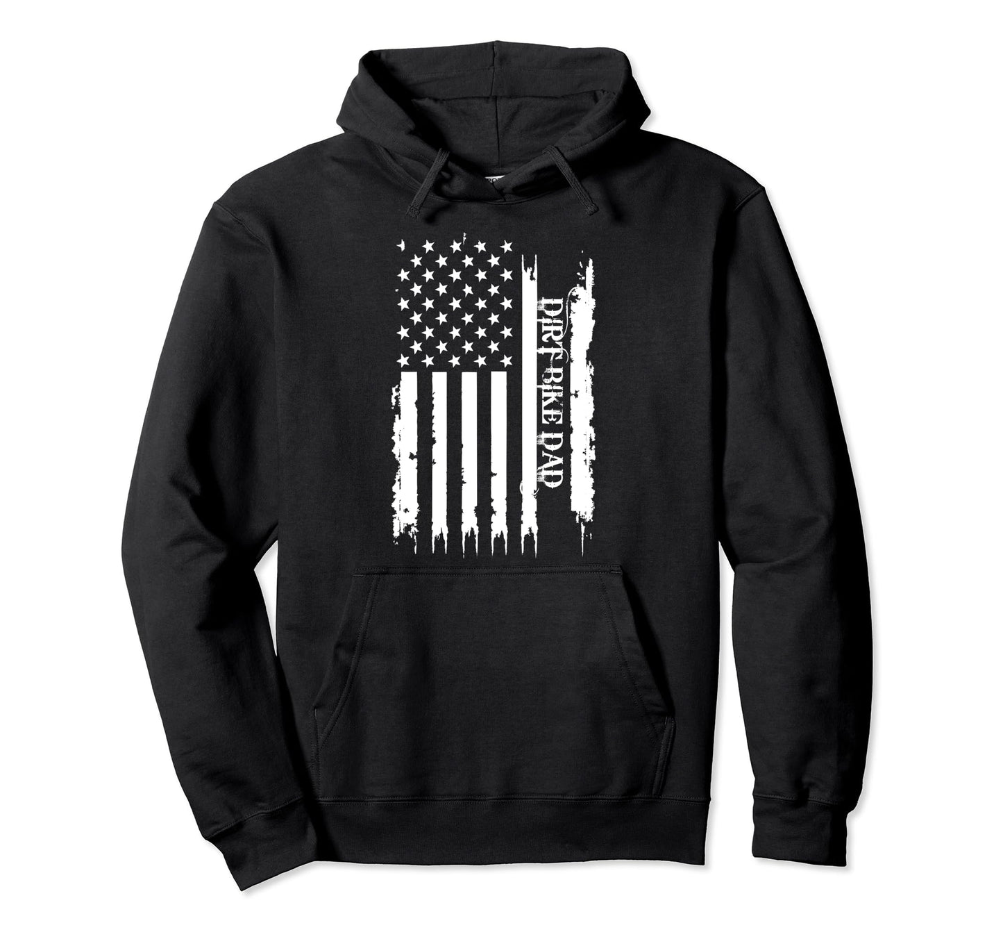 Dirt Bike Dad United States Distressed Hoodie - Unique Graphic for Adults - T-Shirt, Sweatshirt, Hoodie