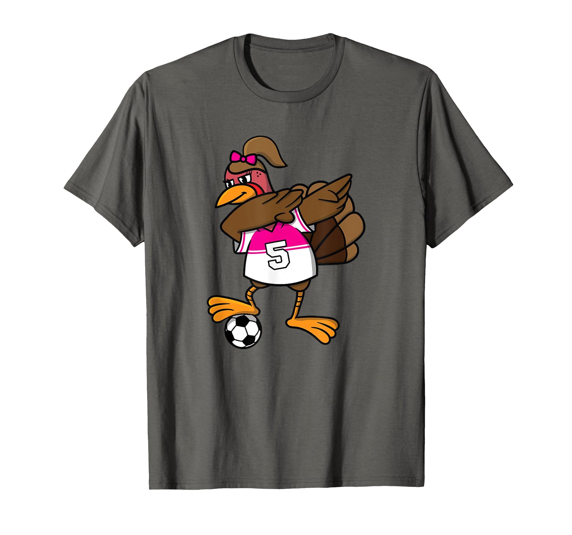 Thanksgiving Turkey Soccer Dab T-Shirt - Casual Everyday Wear Men Women - T-Shirt, Sweatshirt, Hoodie