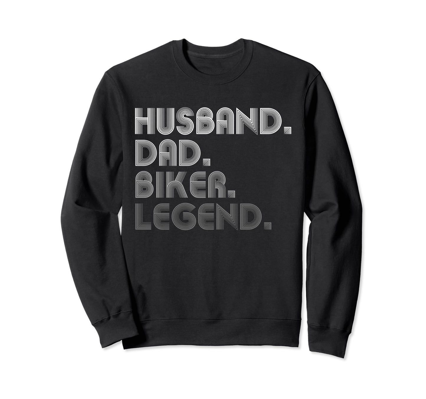 Husband Dad Biker Funny Motorcycle Sweatshirt - Trendy Graphic for Adults - T-Shirt, Sweatshirt, Hoodie