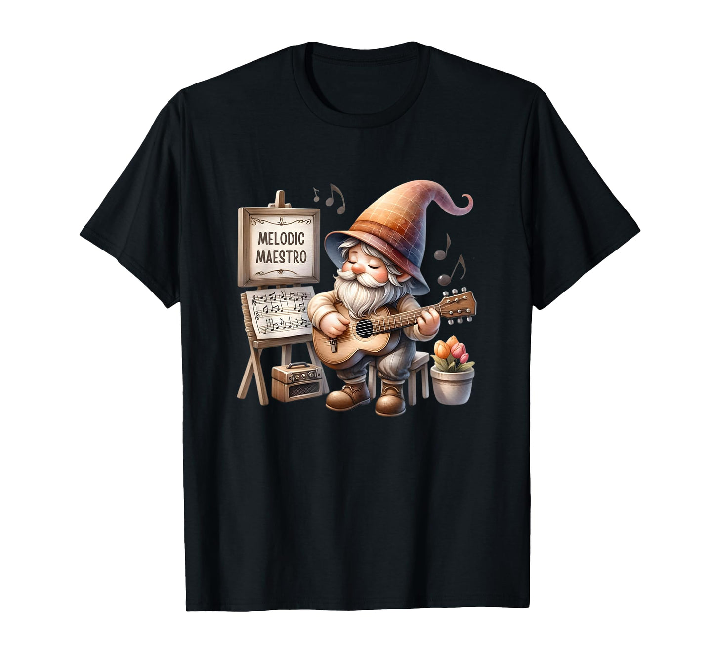 Dad Musician Gnome Daddy Acoustic T-Shirt - Trendy Graphic Men Women - T-Shirt, Sweatshirt, Hoodie
