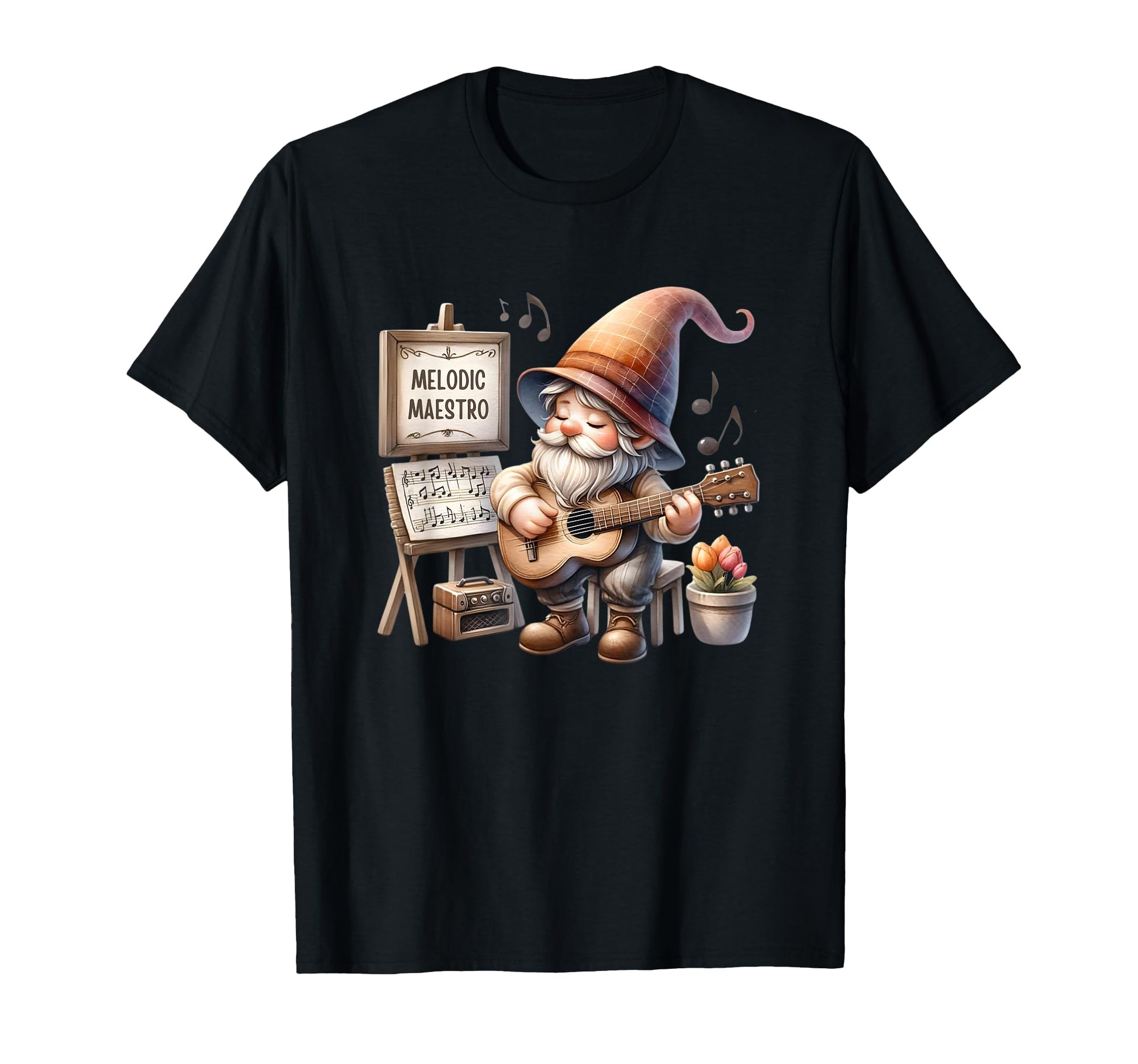 Dad Musician Gnome Daddy Acoustic T-Shirt - Trendy Graphic Men Women - T-Shirt, Sweatshirt, Hoodie