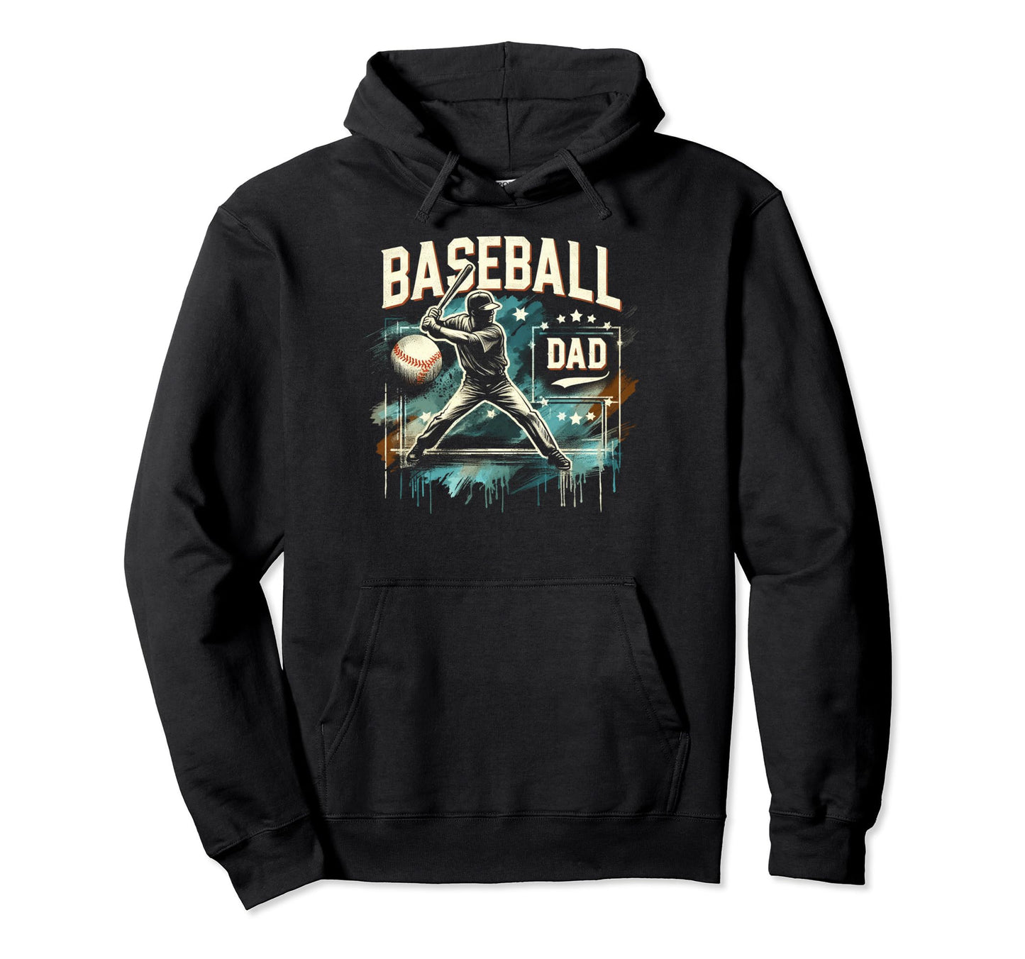 Baseball Dad Fathers Day Hoodie - Novelty Apparel for Adults - T-Shirt, Sweatshirt, Hoodie