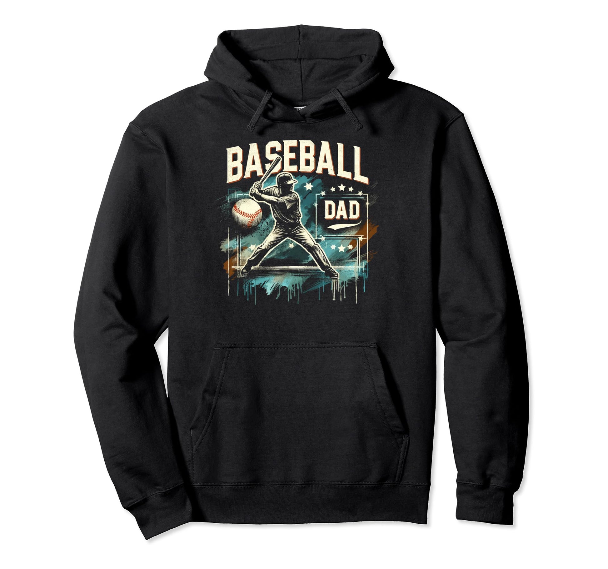 Baseball Dad Fathers Day Hoodie - Novelty Apparel for Adults - T-Shirt, Sweatshirt, Hoodie