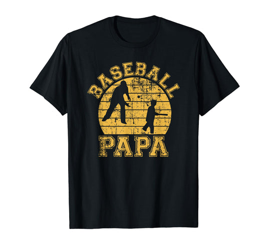 Baseball Papa Grandfather T-Shirt - Casual Everyday Wear for Adults - T-Shirt, Sweatshirt, Hoodie