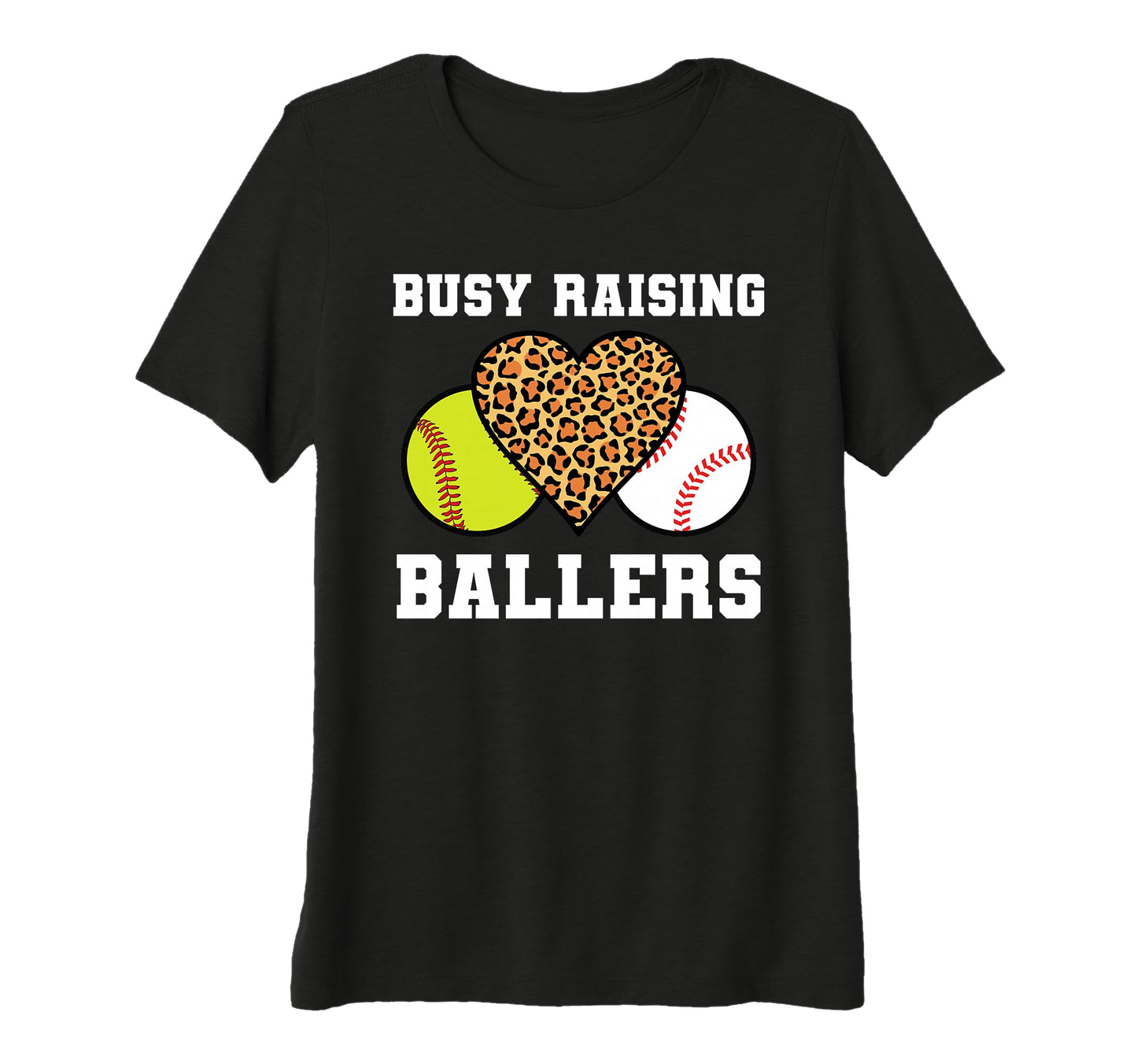 Womens Busy Raising Ballers Softball T-Shirt - Streetwear Style for Adults - T-Shirt, Sweatshirt, Hoodie