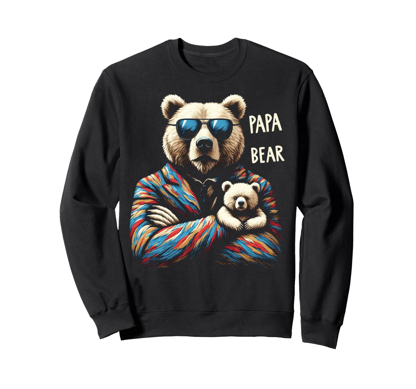 Papa Bear Funny Bears Animal Lover Sweatshirt - Minimalist Print Unisex - T-Shirt, Sweatshirt, Hoodie