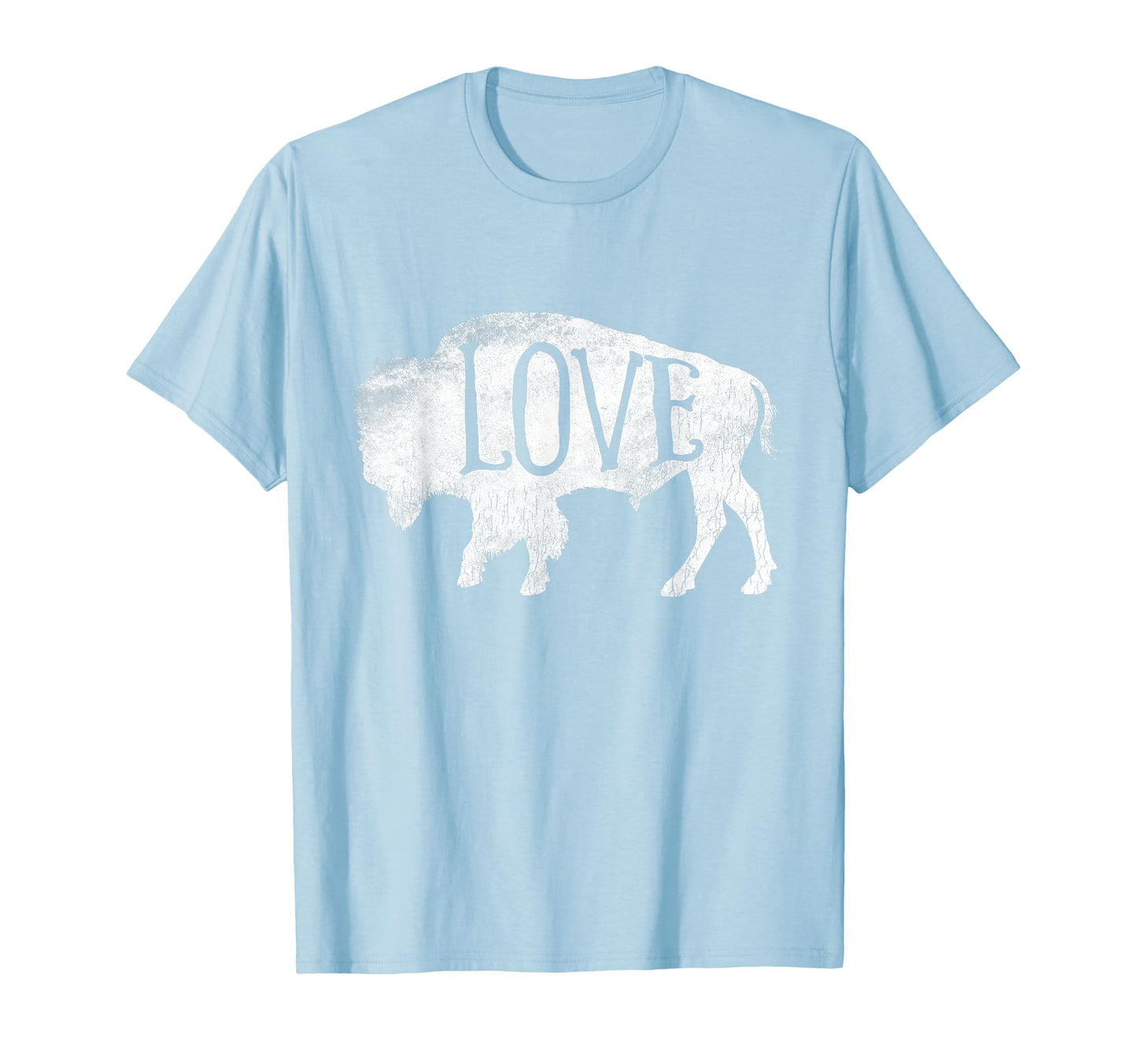 American Buffalo Silhouette Love Bison T-Shirt - Novelty Apparel Unisex - T-Shirt, Sweatshirt, Hoodie