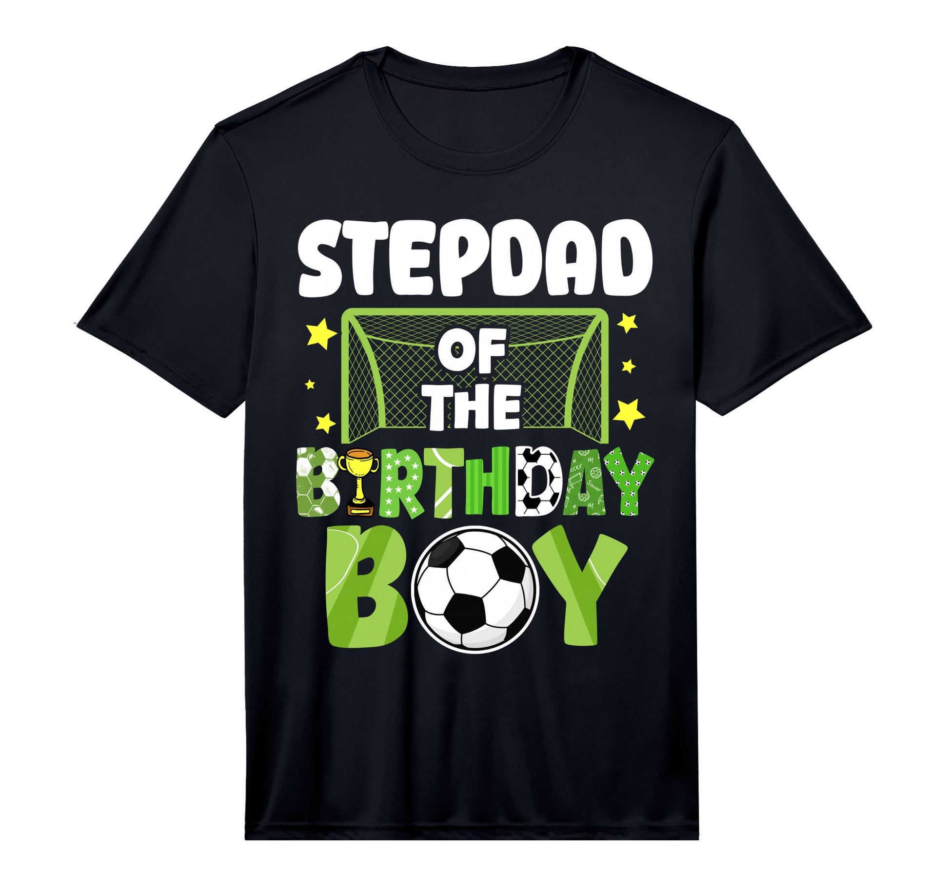 Mens Soccer Stepdad Birthday T-Shirt - Casual Everyday Wear Men Women - T-Shirt, Sweatshirt, Hoodie