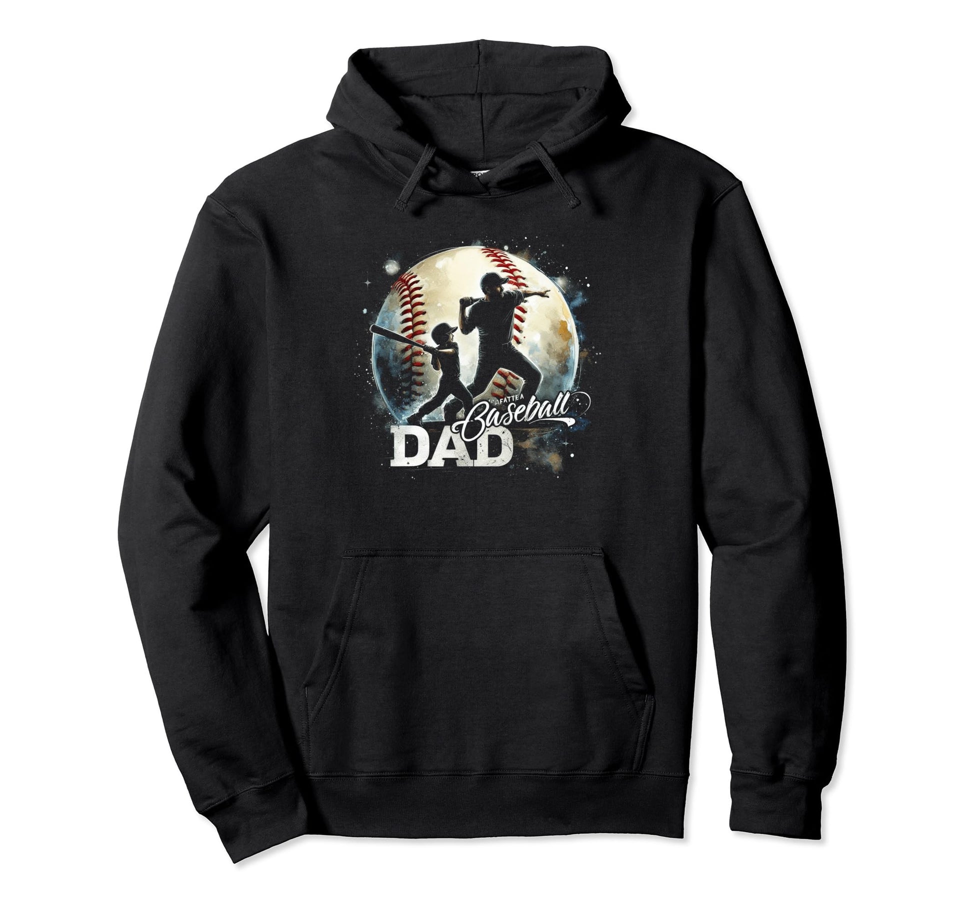 Baseball Dad Fathers Day Hoodie - Aesthetic Graphic Men Women - T-Shirt, Sweatshirt, Hoodie