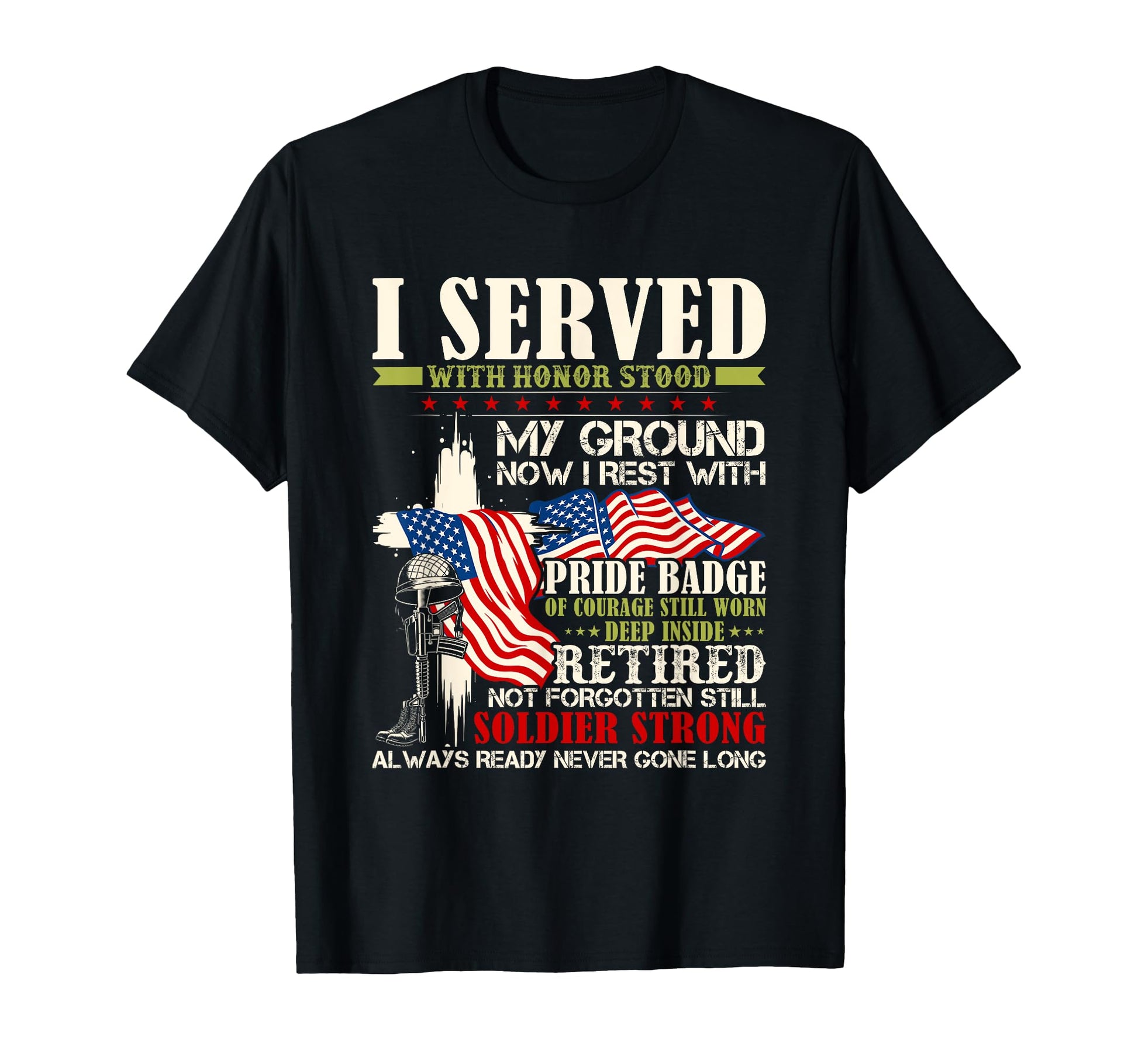 Im Veteran I Served Veteran Dad T-Shirt - Minimalist Print for Adults - T-Shirt, Sweatshirt, Hoodie