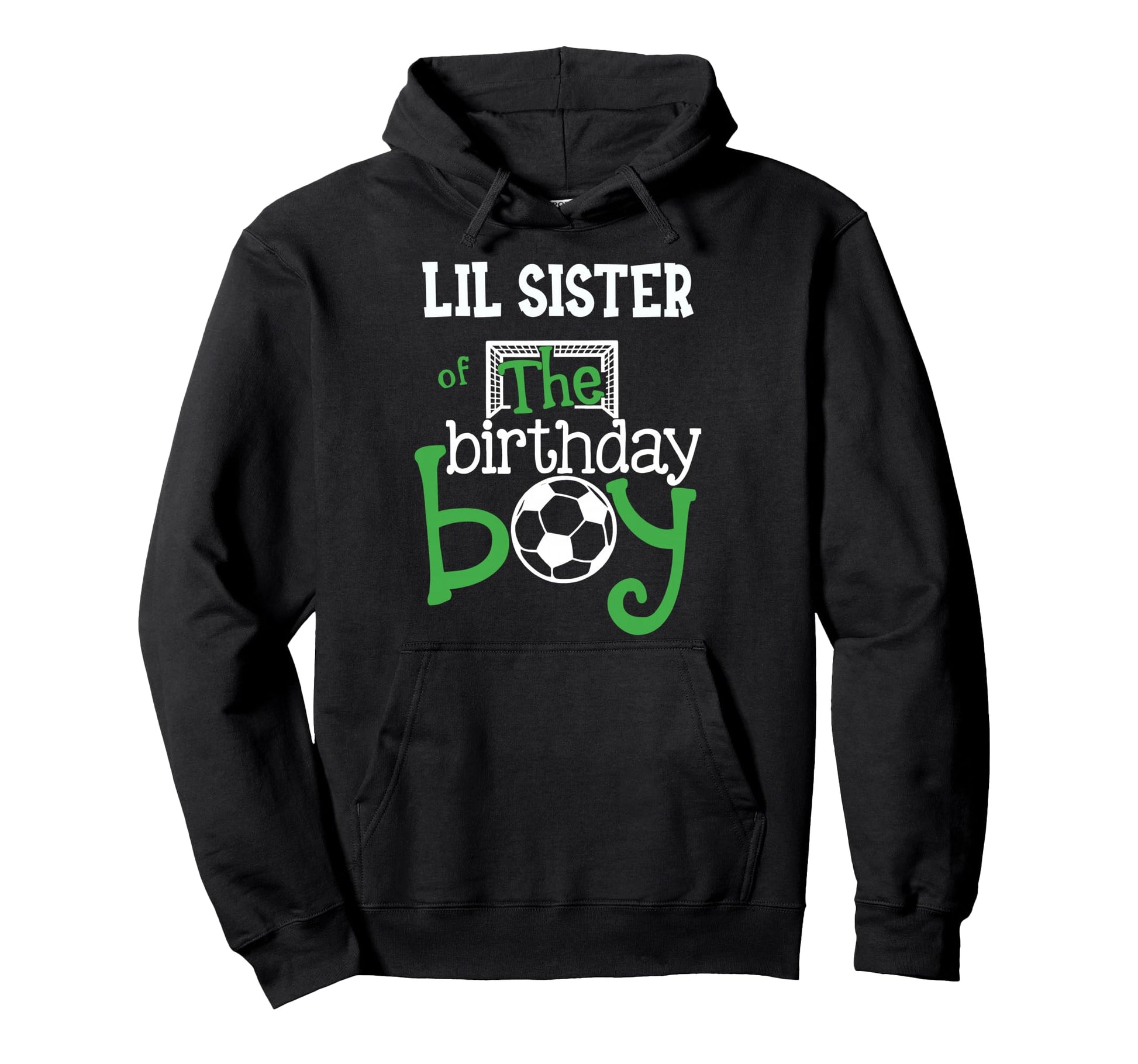 Lil Sister Birthday Soccer Player Hoodie - Aesthetic Graphic Unisex - T-Shirt, Sweatshirt, Hoodie