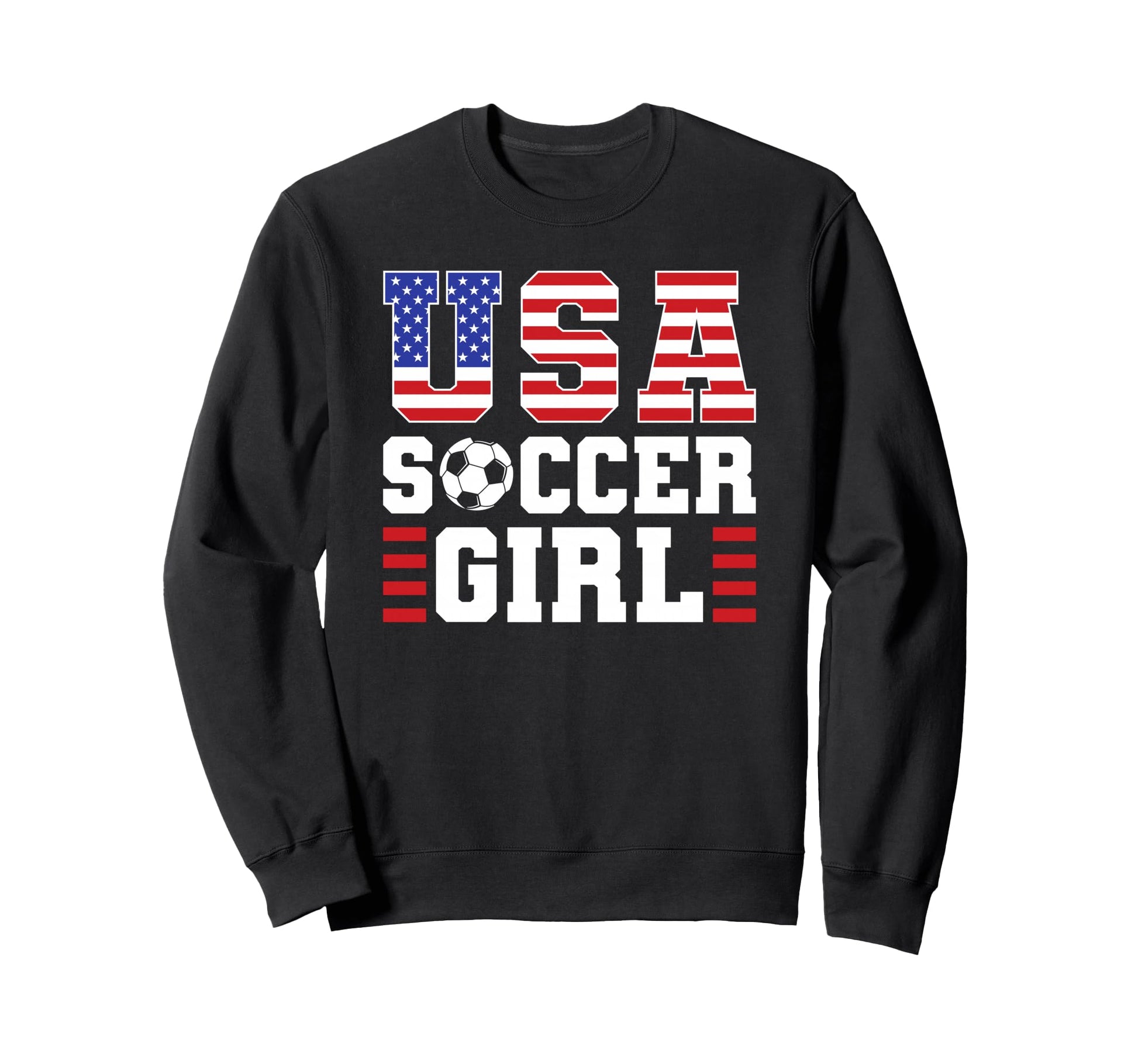 Patriotic Usa Soccer Sweatshirt - Aesthetic Graphic Men Women - T-Shirt, Sweatshirt, Hoodie
