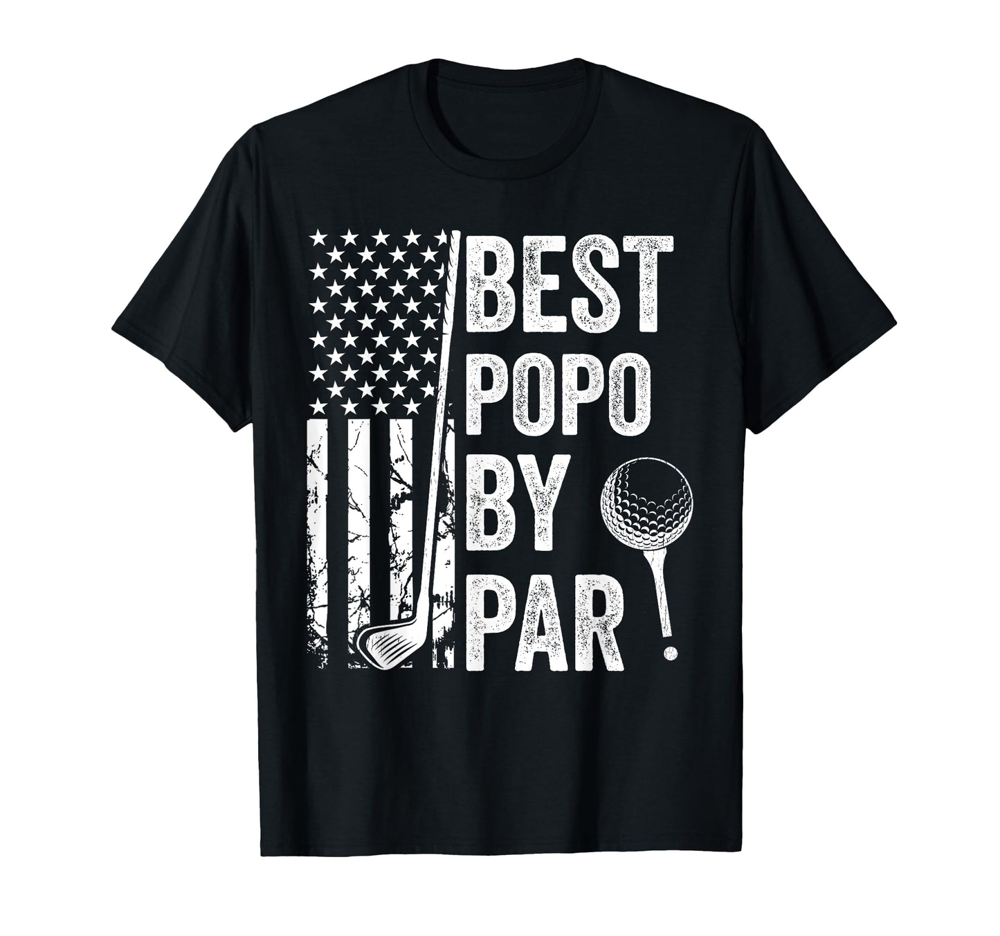 Best Popo Par Usa Flag Golf Fathers Day T-Shirt - Aesthetic Graphic Unisex - T-Shirt, Sweatshirt, Hoodie