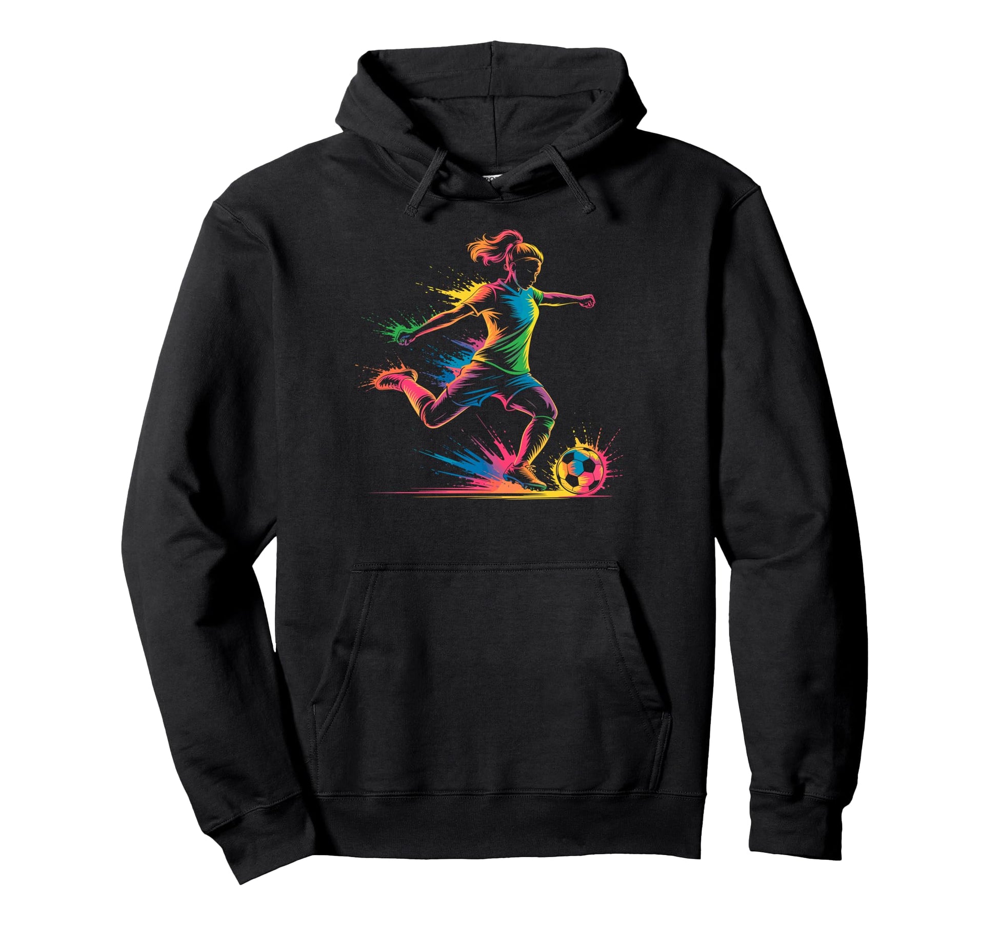 Colorful Funny Soccer Player Fan Dad Mom Hoodie - Novelty Apparel Unisex - T-Shirt, Sweatshirt, Hoodie