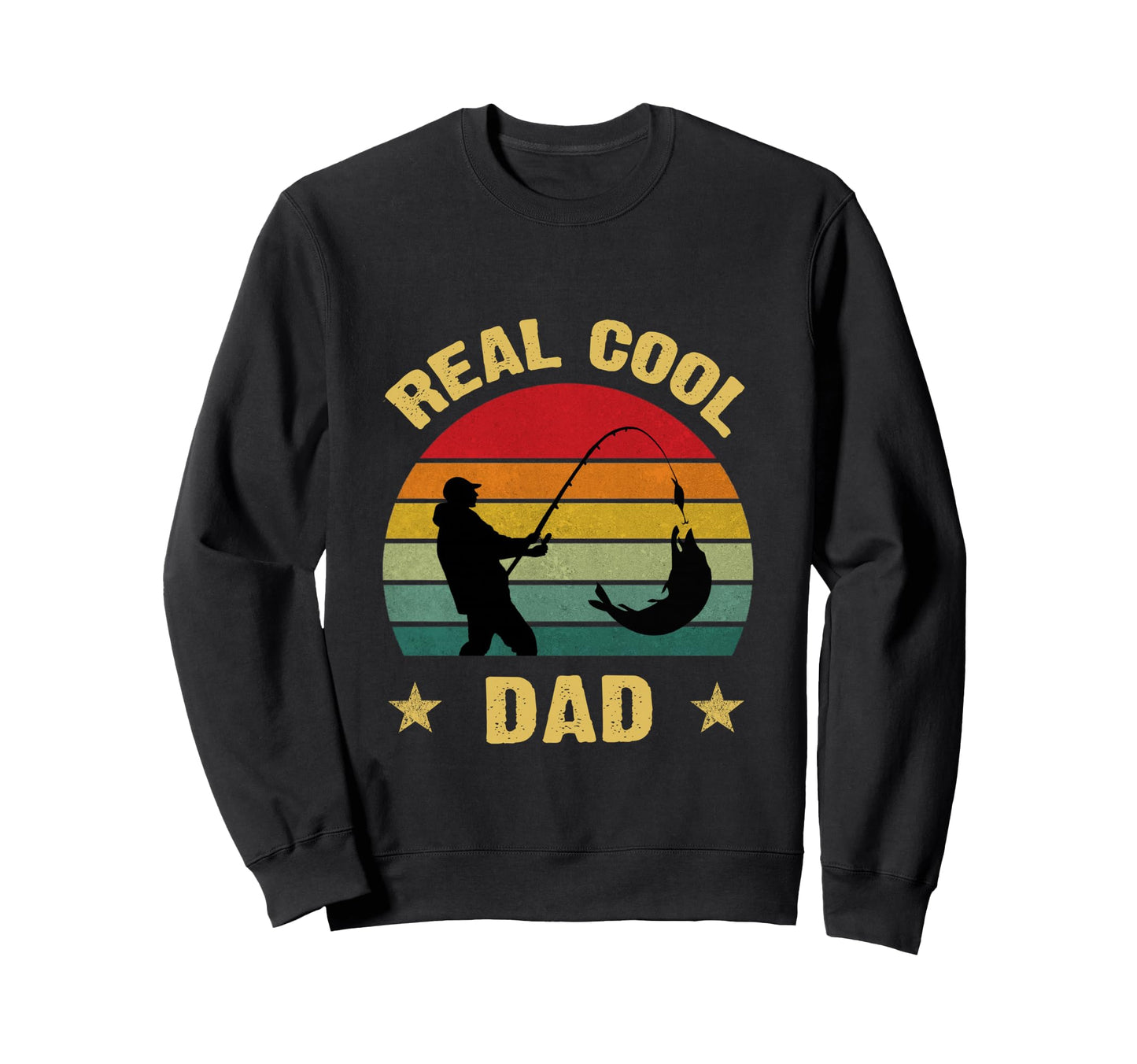 Reel Dad Fishing Daddy Fathers Day Sweatshirt - Graphic Print Unisex - T-Shirt, Sweatshirt, Hoodie