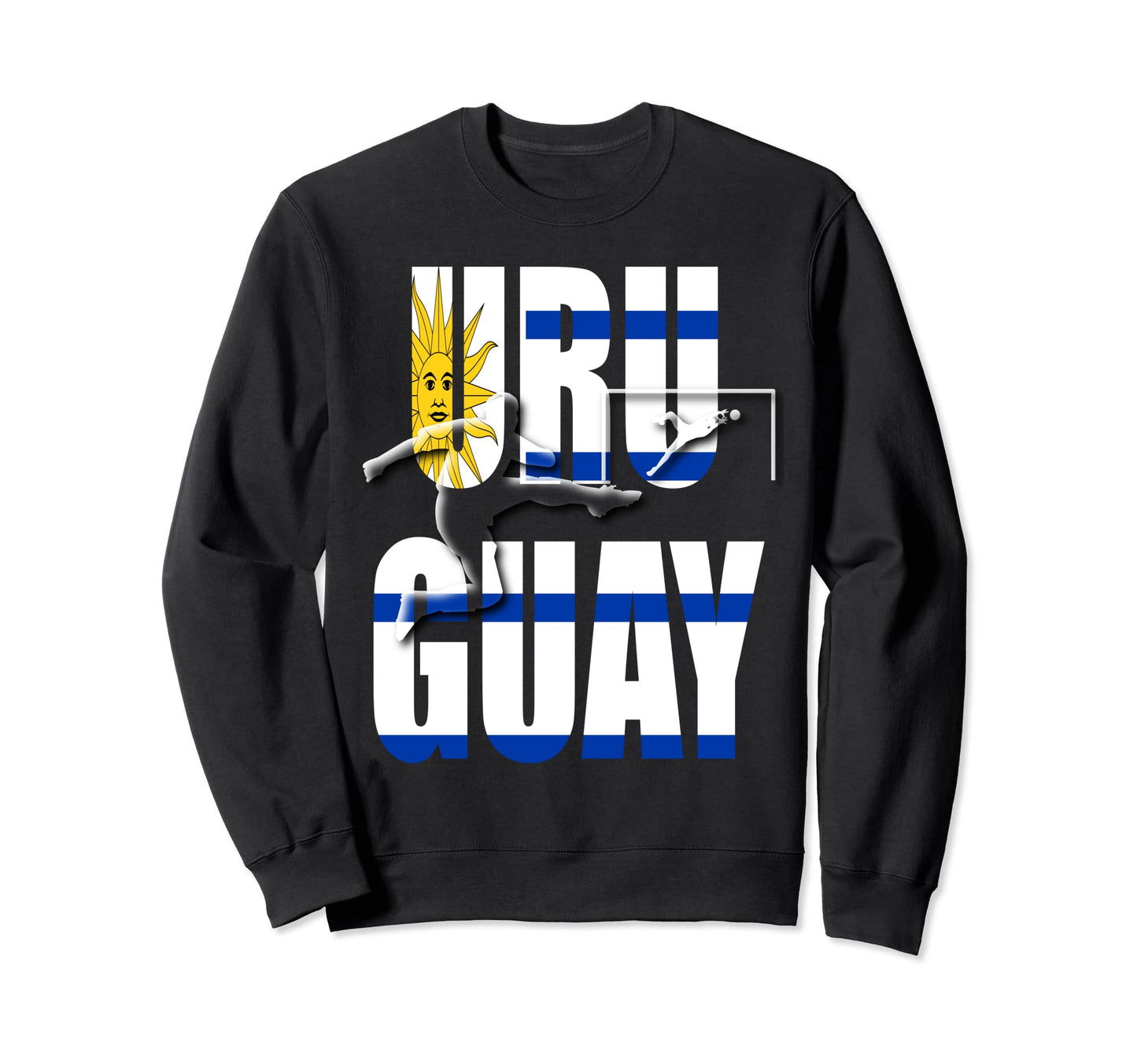 Uruguay Football Jersey National Flag Sweatshirt - Graphic Print Unisex - T-Shirt, Sweatshirt, Hoodie