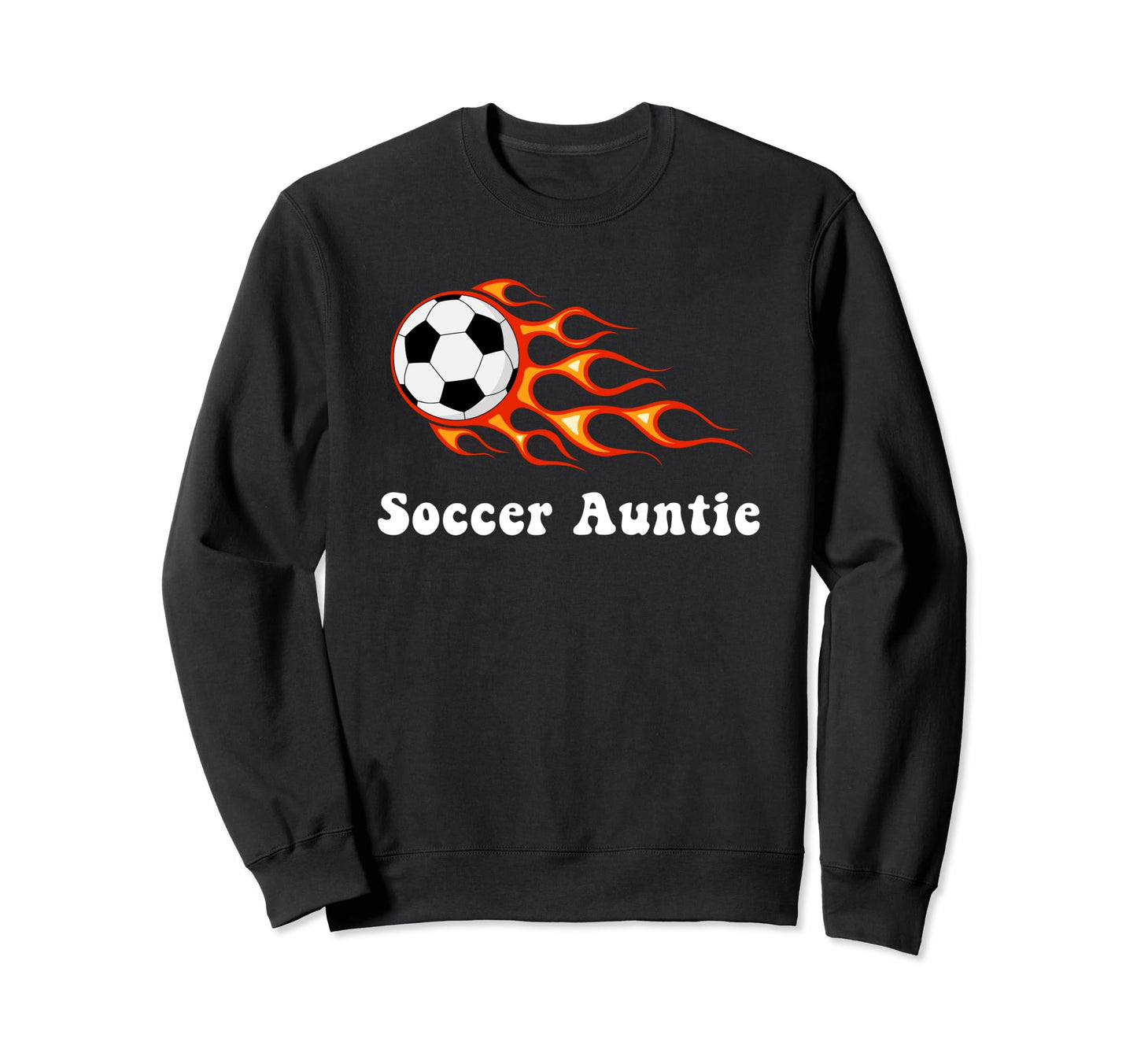 Soccer Auntie Groovy Sports Sweatshirt - Casual Everyday Wear for Adults - T-Shirt, Sweatshirt, Hoodie