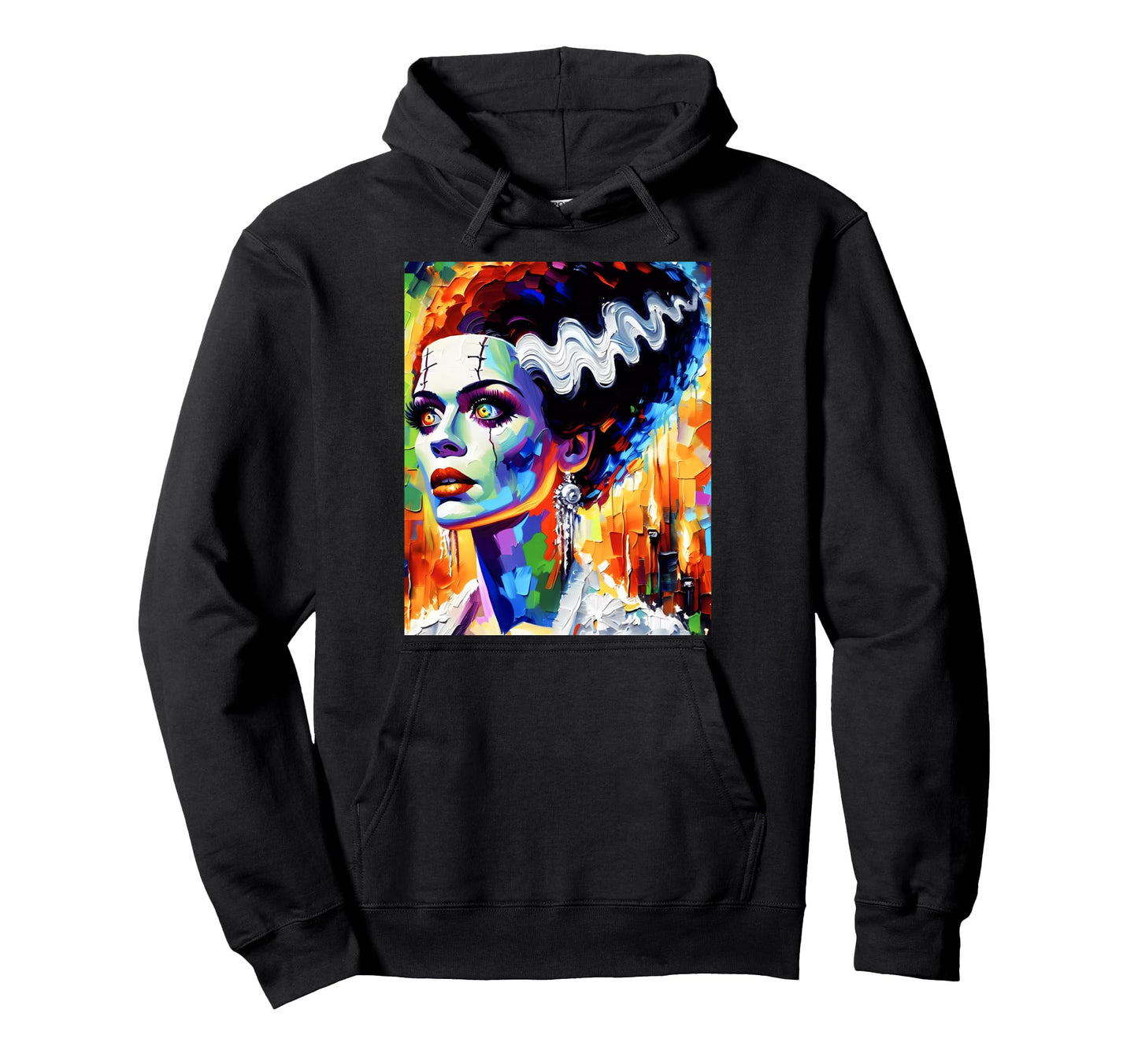 Frankenstein Monster And Bride Hoodie - Custom Art Print for Adults - T-Shirt, Sweatshirt, Hoodie