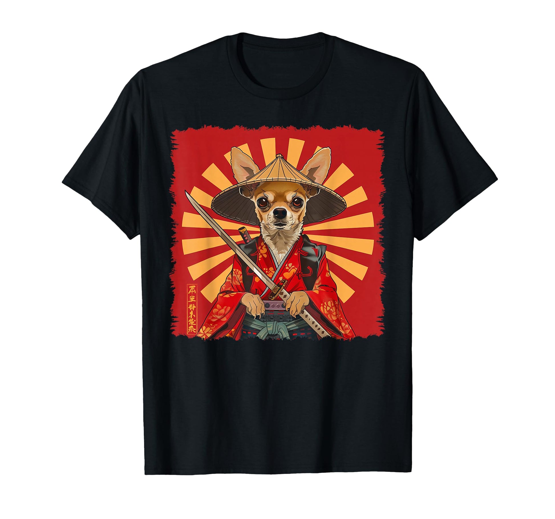 Chihuahua Dog Japanese Art Samurai T-Shirt - Streetwear Style for Adults - T-Shirt, Sweatshirt, Hoodie