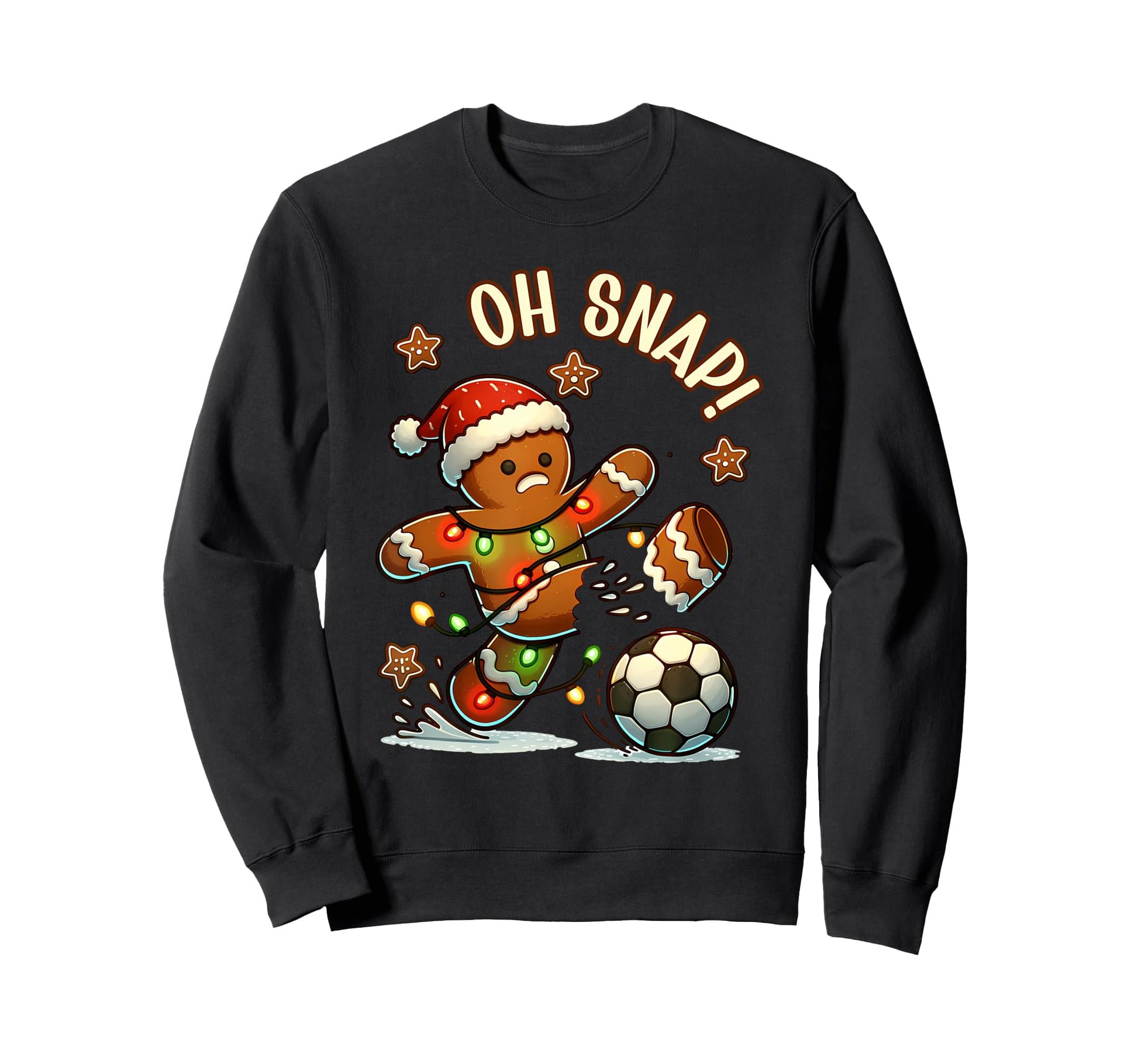 Oh Snap Gingerbreadman Soccer Sweatshirt - Casual Everyday Wear for Adults - T-Shirt, Sweatshirt, Hoodie