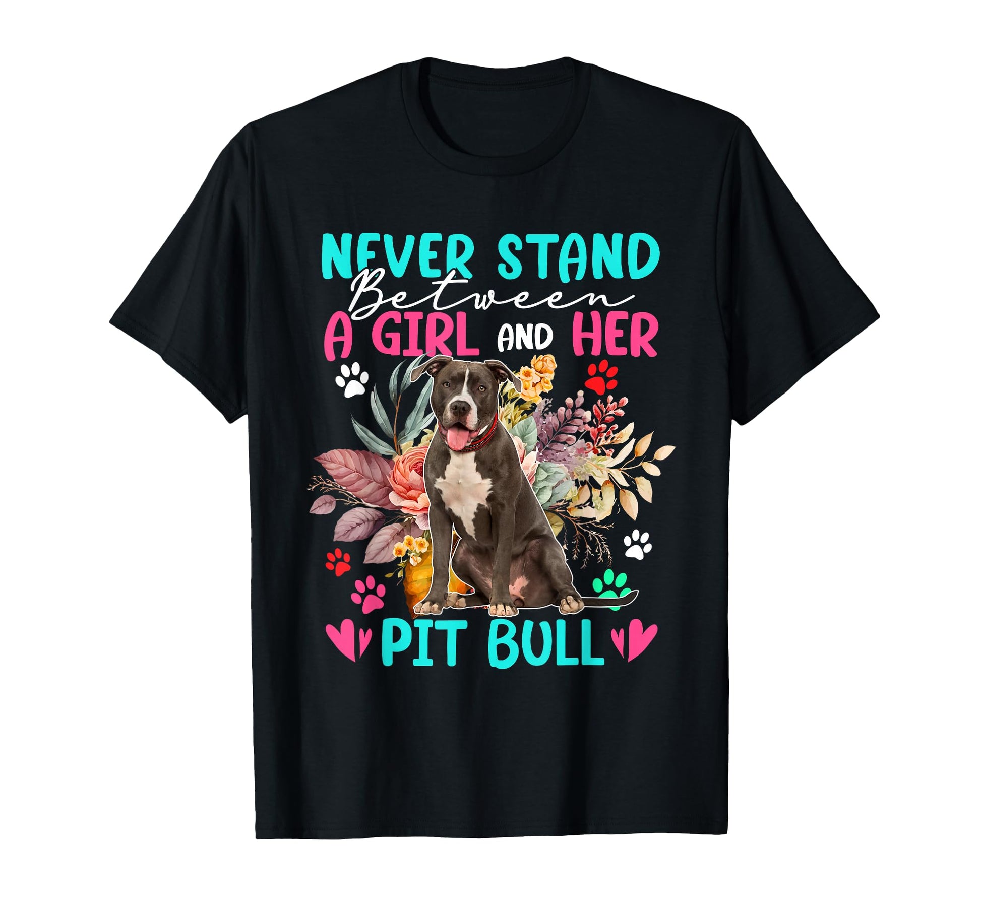 Never Stand Between And Her Pit Bull T-Shirt - Aesthetic Graphic Unisex - T-Shirt, Sweatshirt, Hoodie