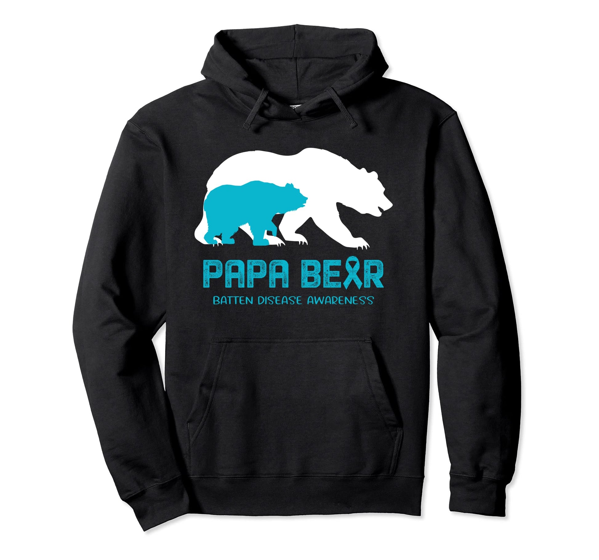 Papa Bear Batten Disease Awareness Hoodie - Trendy Graphic Men Women - T-Shirt, Sweatshirt, Hoodie