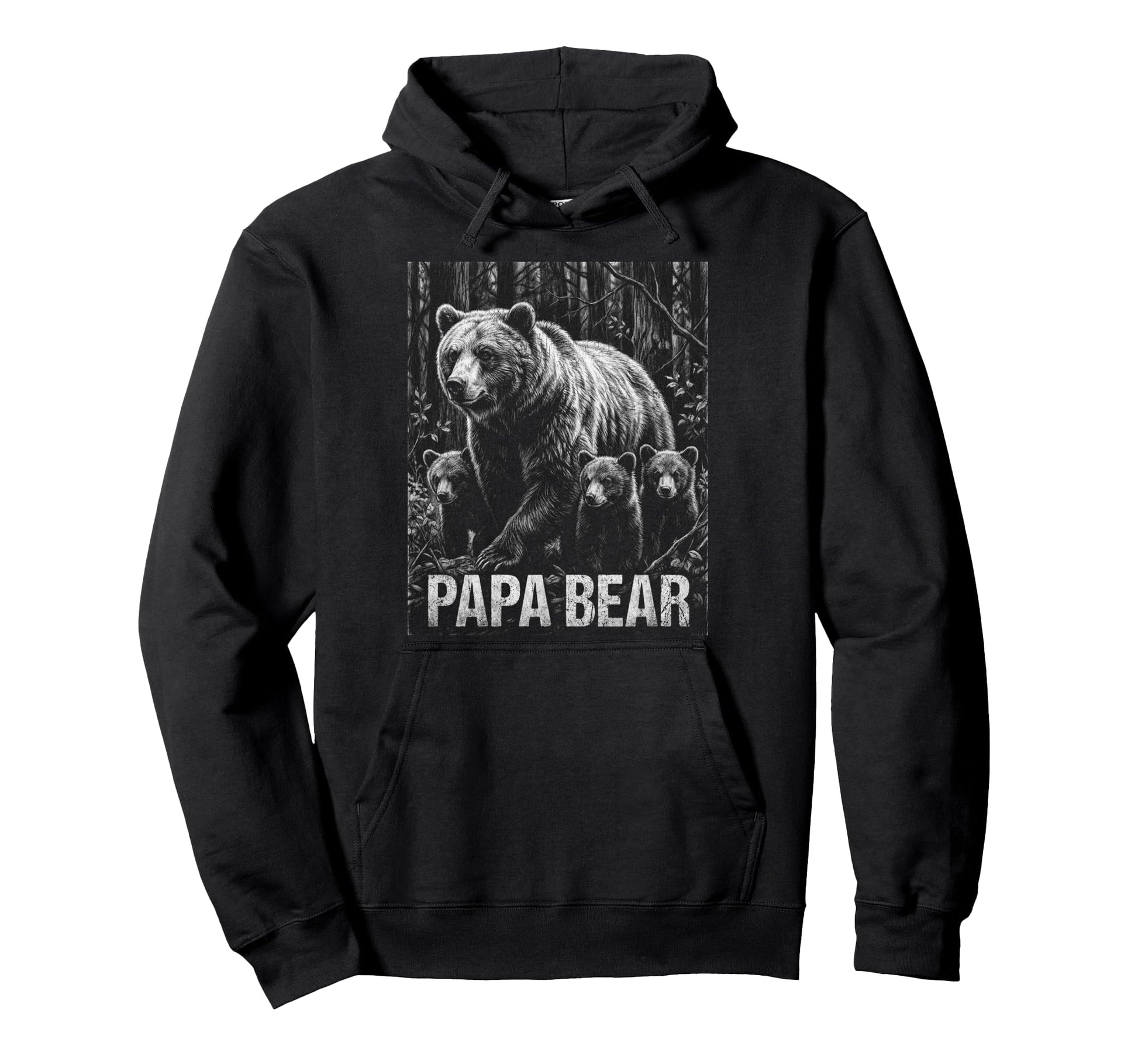 Papa Bear Family Matching Dad Hoodie - Casual Everyday Wear Unisex - T-Shirt, Sweatshirt, Hoodie