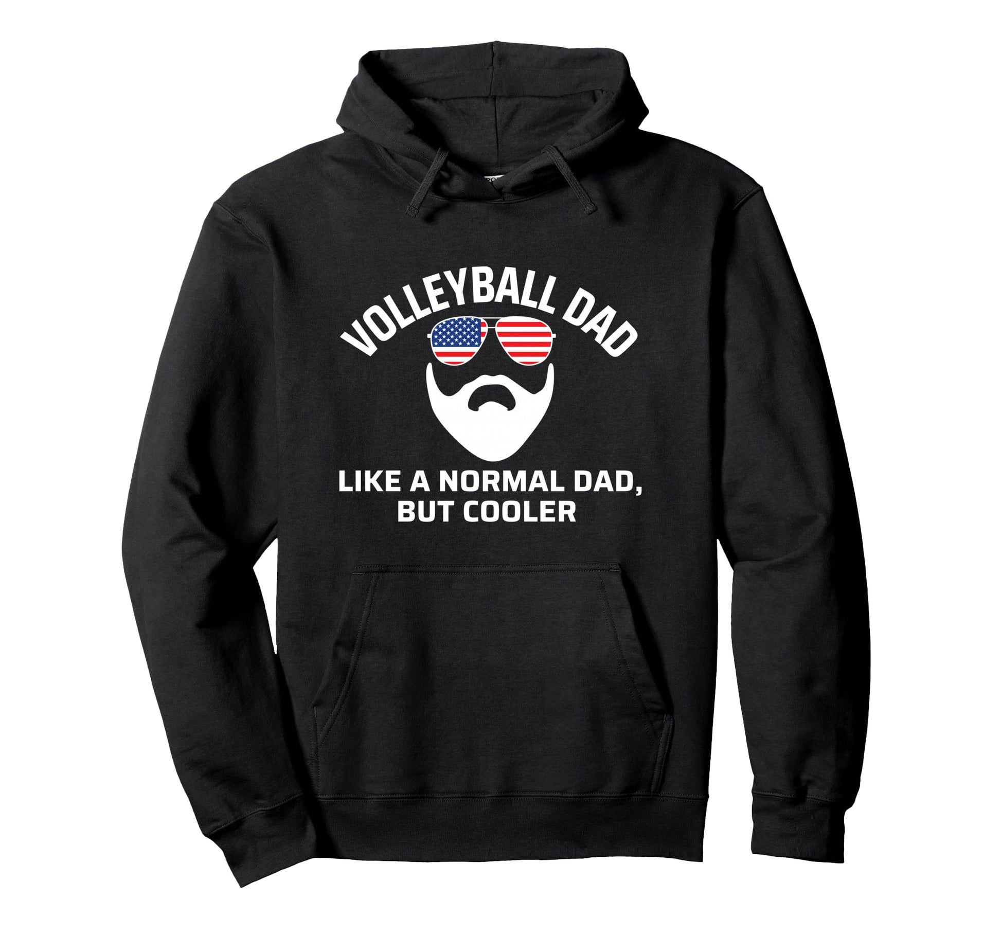Volleyball Dad Flag Funny Bearded Hoodie - Streetwear Style Unisex - T-Shirt, Sweatshirt, Hoodie