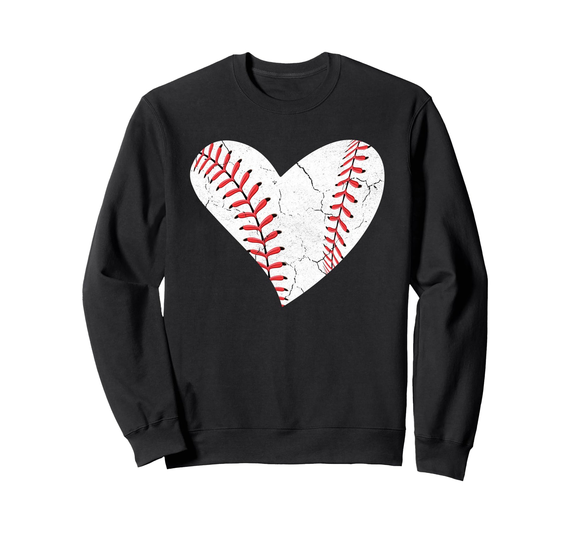Baseball Heart Sports Player Mom Sweatshirt - Aesthetic Graphic for Adults - T-Shirt, Sweatshirt, Hoodie