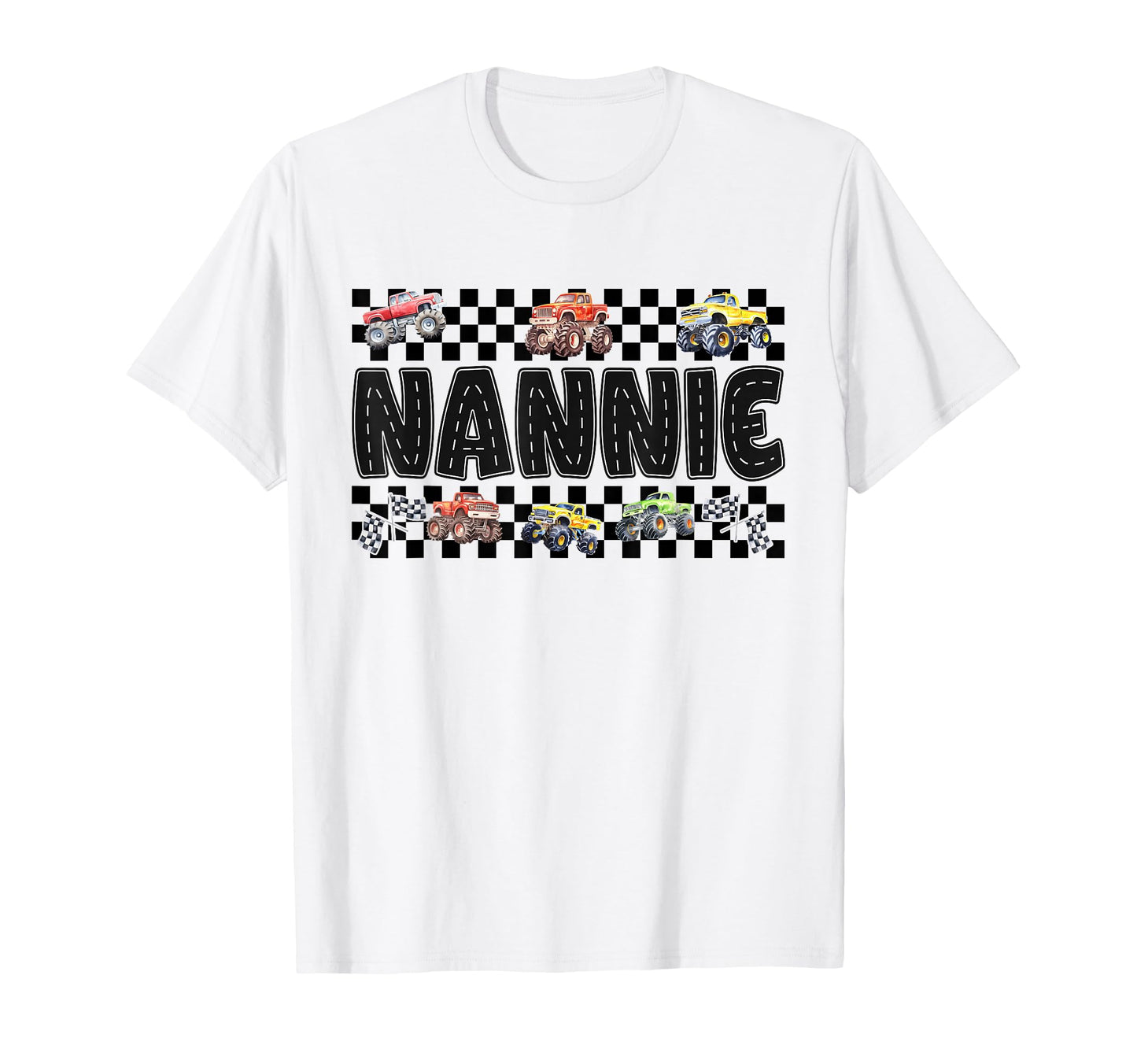 Nannie Monster Truck Family Crew T-Shirt - Trendy Graphic Men Women - T-Shirt, Sweatshirt, Hoodie