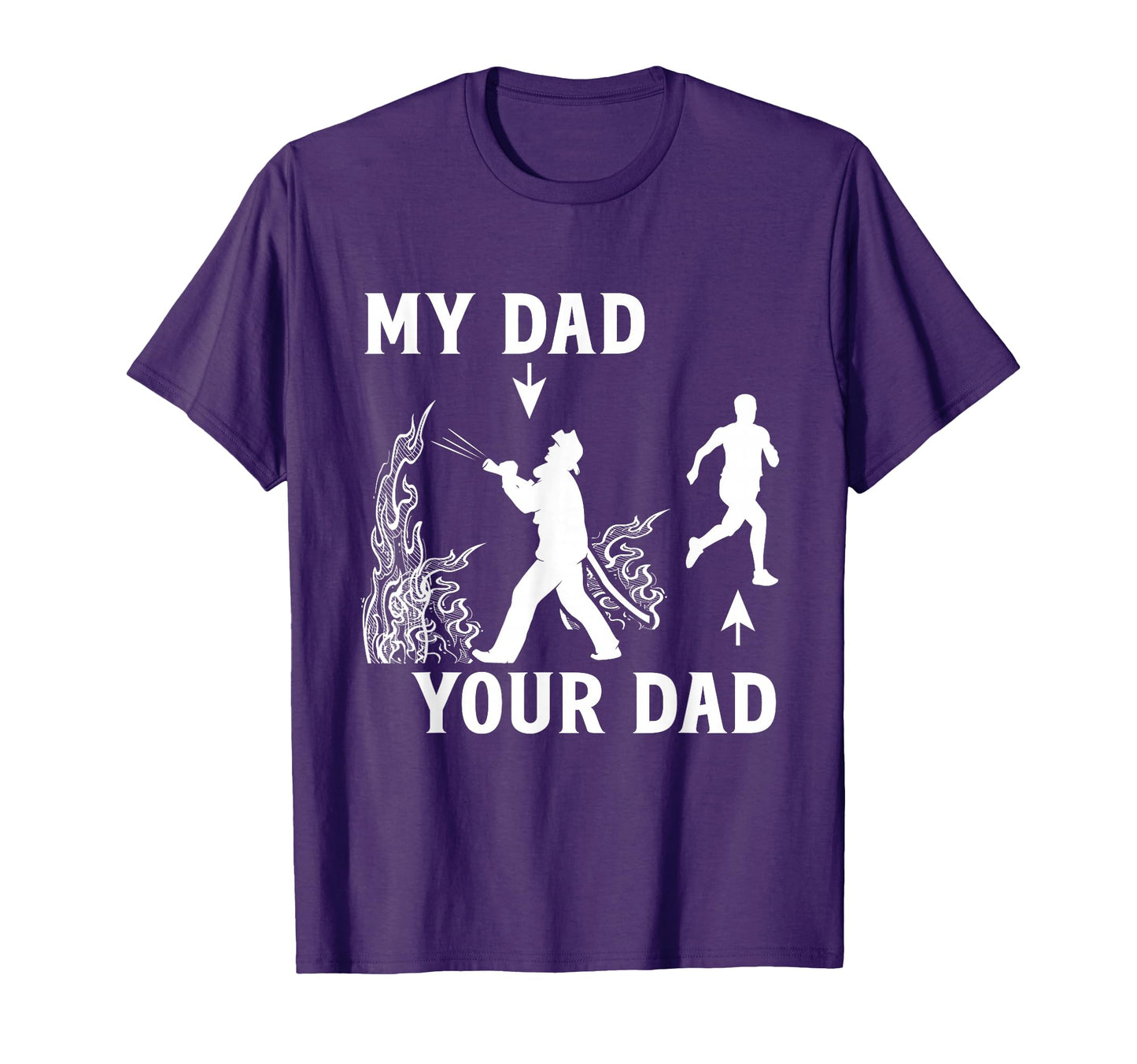 Captain Firefighter Father Funny T-Shirt - Casual Everyday Wear Men Women - T-Shirt, Sweatshirt, Hoodie