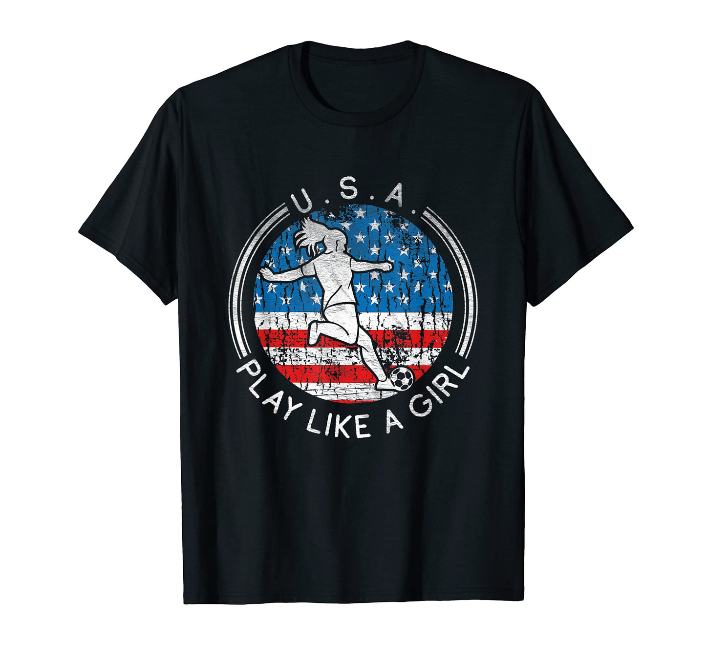 Usa Play Like American Patriot Soccer T-Shirt - Aesthetic Graphic Unisex - T-Shirt, Sweatshirt, Hoodie