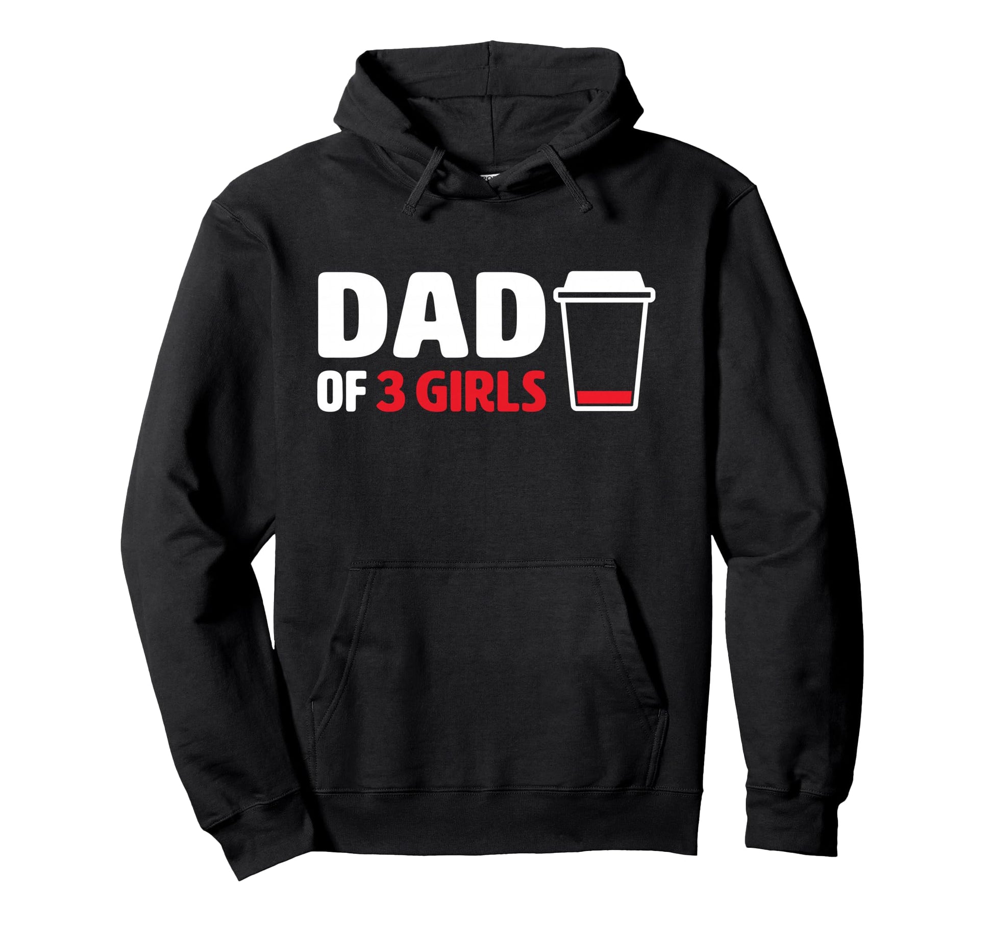 Dad 3 Coffee Drinker Gifts Husband Hoodie - Novelty Apparel Men Women - T-Shirt, Sweatshirt, Hoodie