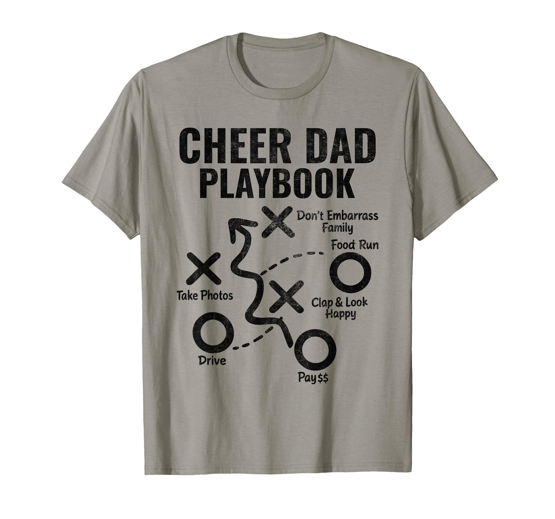 Cheer Dad Playbook Funny Proud T-Shirt - Casual Everyday Wear Unisex - T-Shirt, Sweatshirt, Hoodie