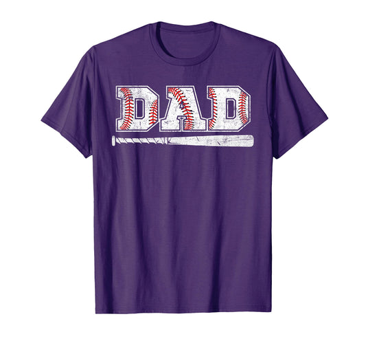 Baseball Dad Fathers Day Daddy T-Shirt - Novelty Apparel Men Women - T-Shirt, Sweatshirt, Hoodie