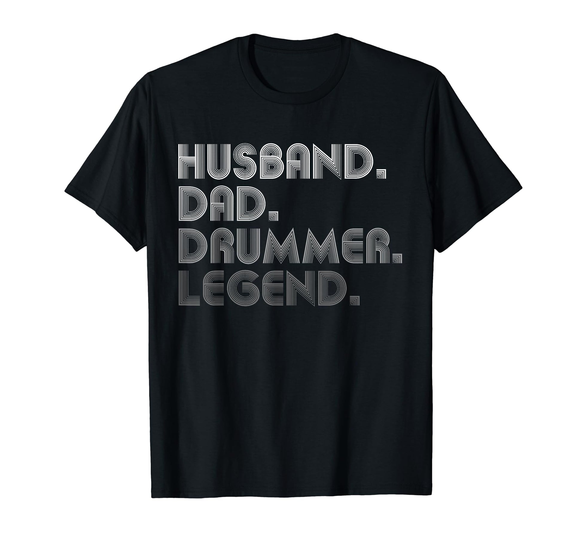 Husband Dad Drummer Funny Drum T-Shirt - Minimalist Print for Adults - T-Shirt, Sweatshirt, Hoodie