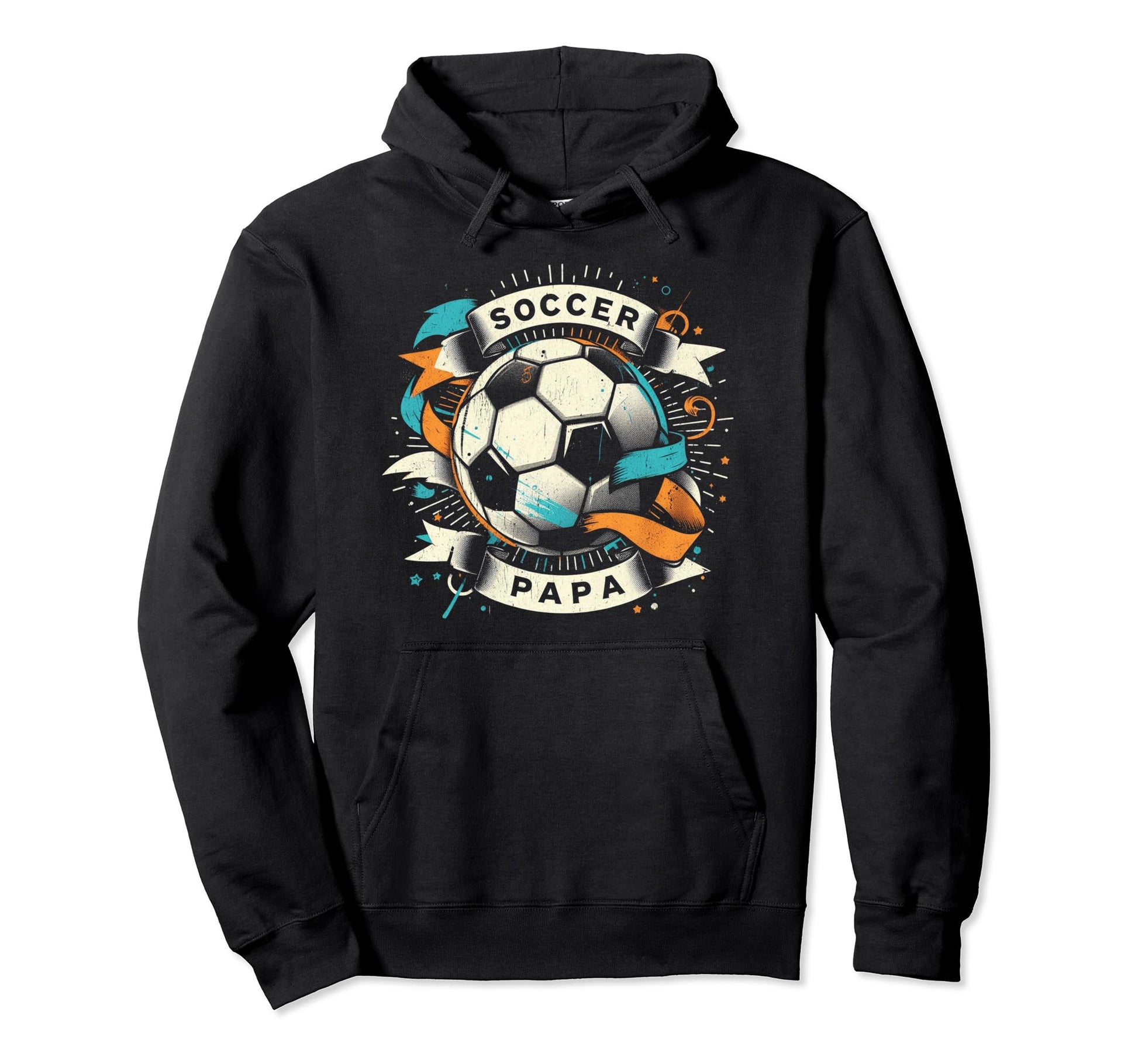 Soccer Papa Family Matching Dad Fathers Hoodie - Aesthetic Graphic Unisex - T-Shirt, Sweatshirt, Hoodie