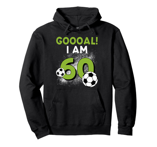 60Th Birthday Soccer Theme 60Year Old Hoodie - Custom Art Print Men Women - T-Shirt, Sweatshirt, Hoodie