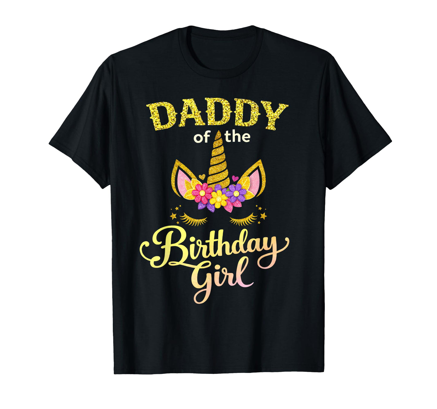 Dad Birthday Unicorn Family Matching T-Shirt - Custom Art Print Men Women - T-Shirt, Sweatshirt, Hoodie