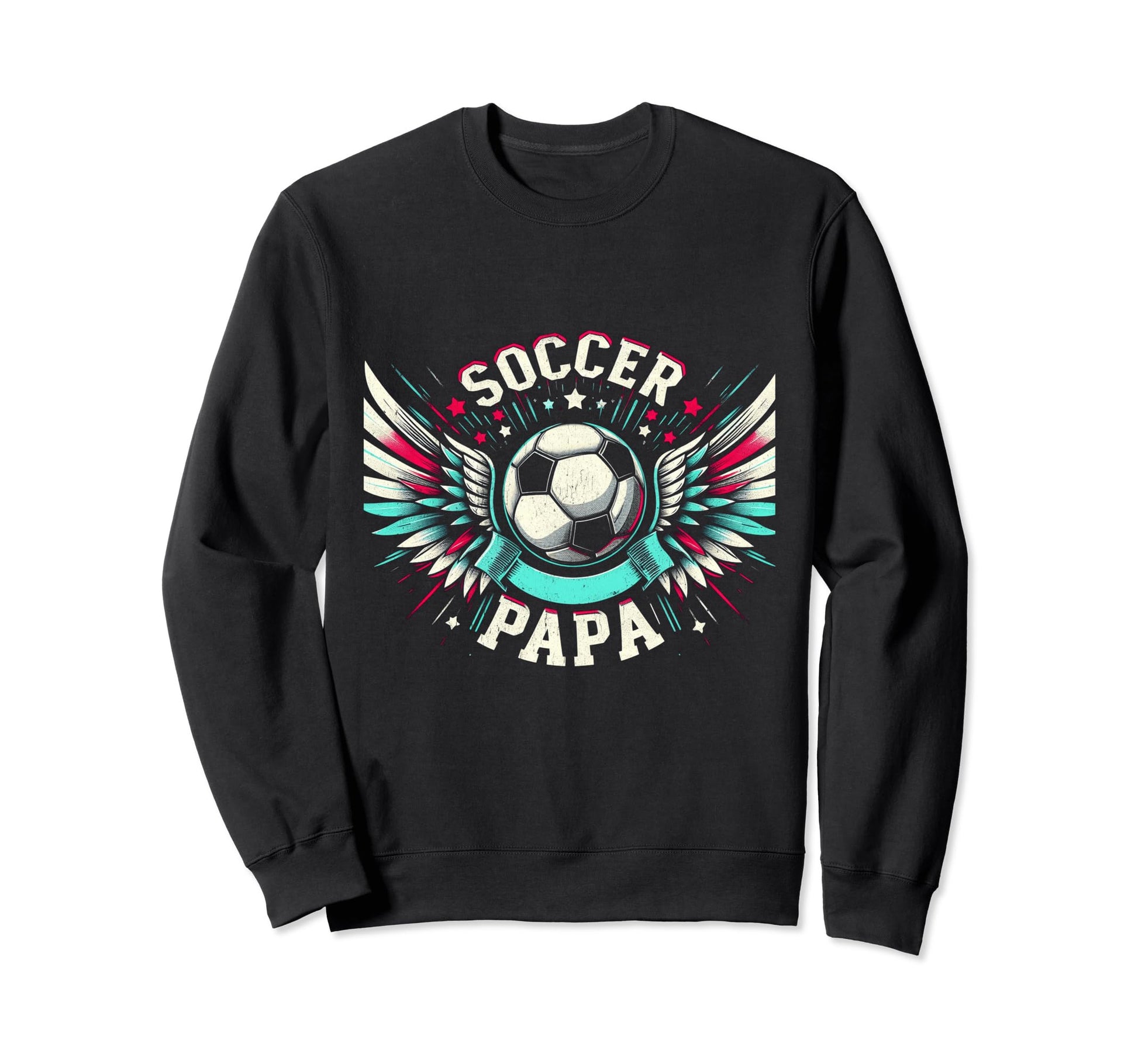 Soccer Papa Family Matching Dad Sweatshirt - Custom Art Print for Adults - T-Shirt, Sweatshirt, Hoodie