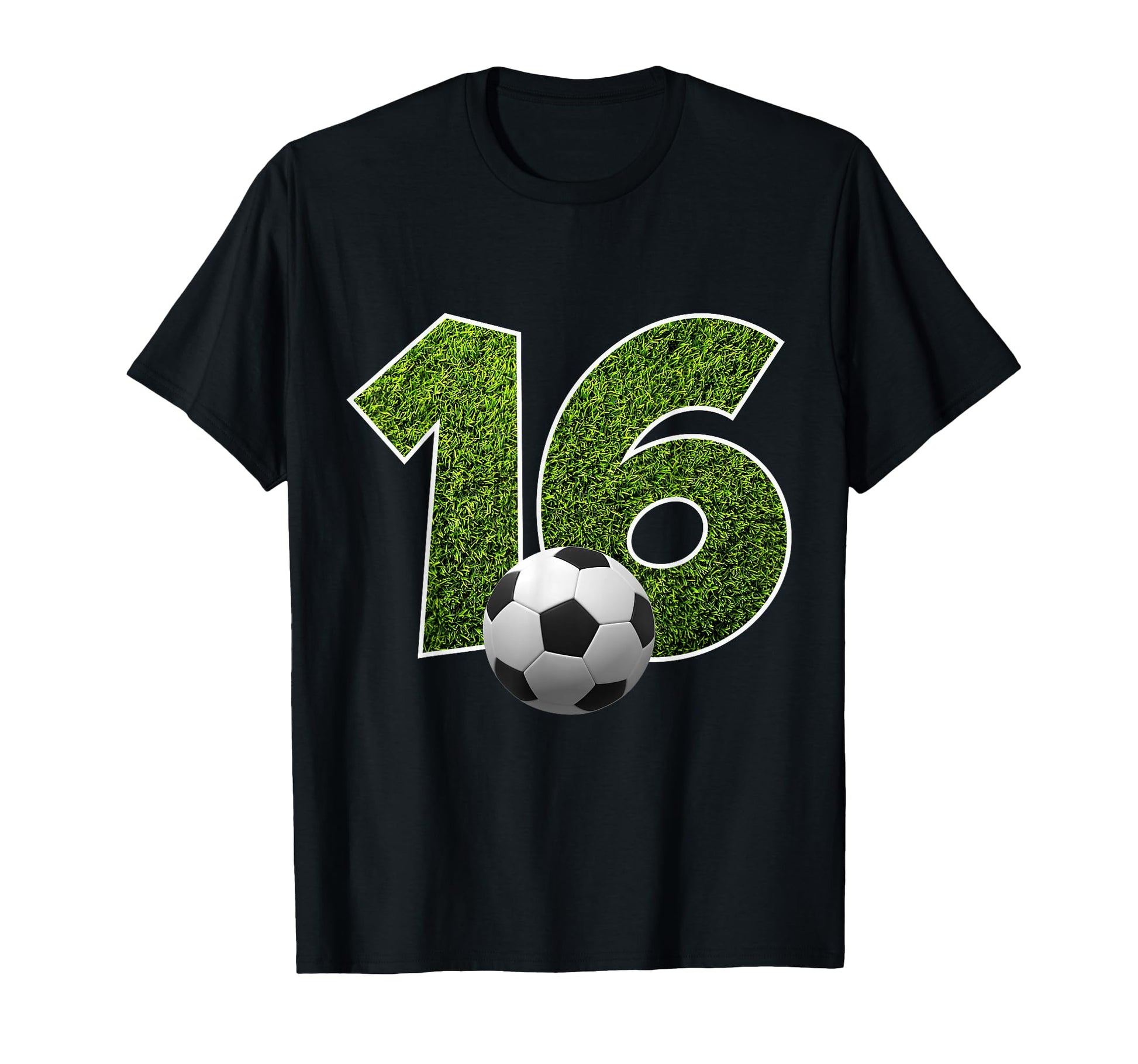 Number 16 Years Soccer 16Th Birthday T-Shirt - Custom Art Print Unisex - T-Shirt, Sweatshirt, Hoodie