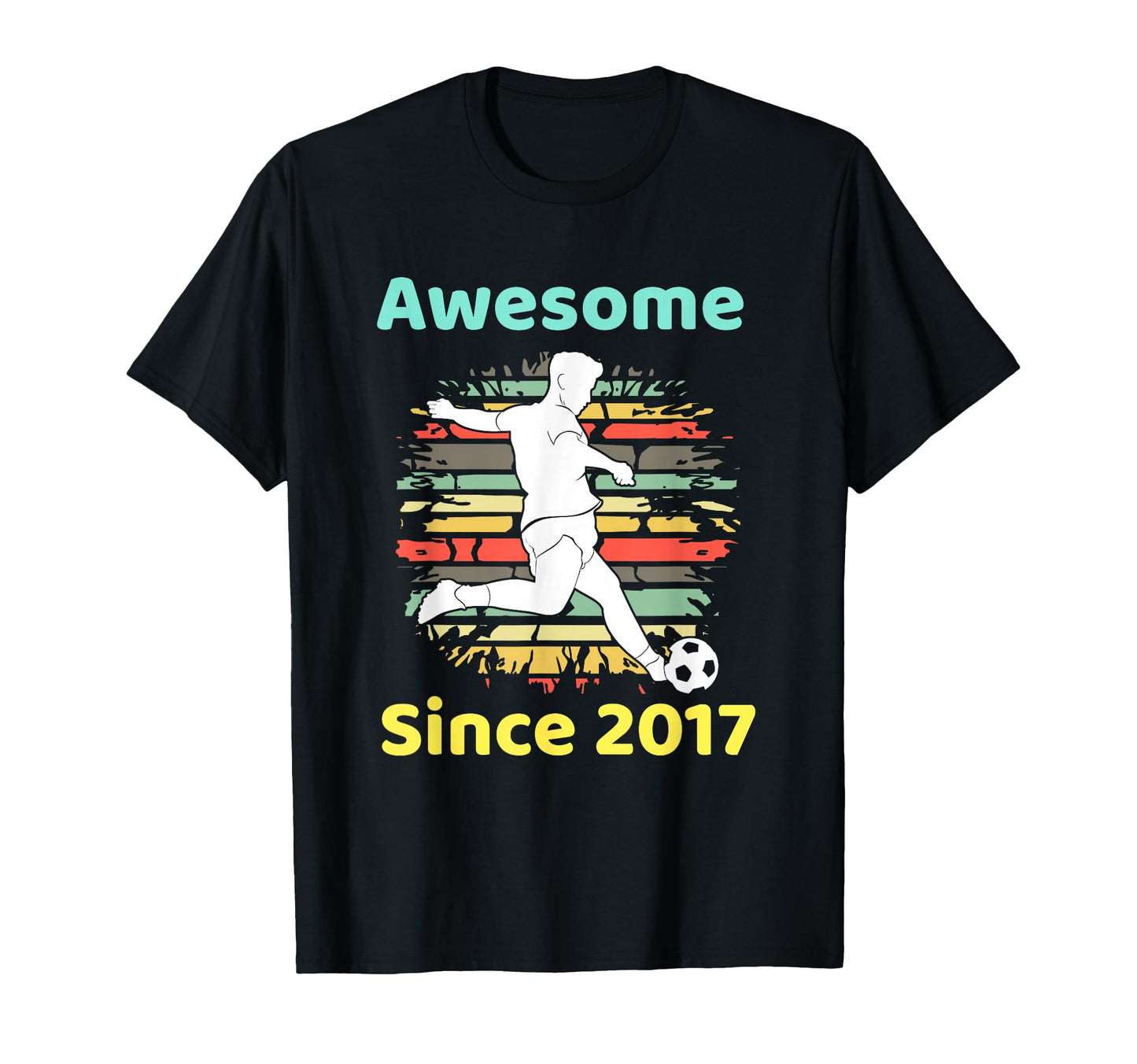 5 Year Old Soccer Player Awesome T-Shirt - Custom Art Print Men Women - T-Shirt, Sweatshirt, Hoodie