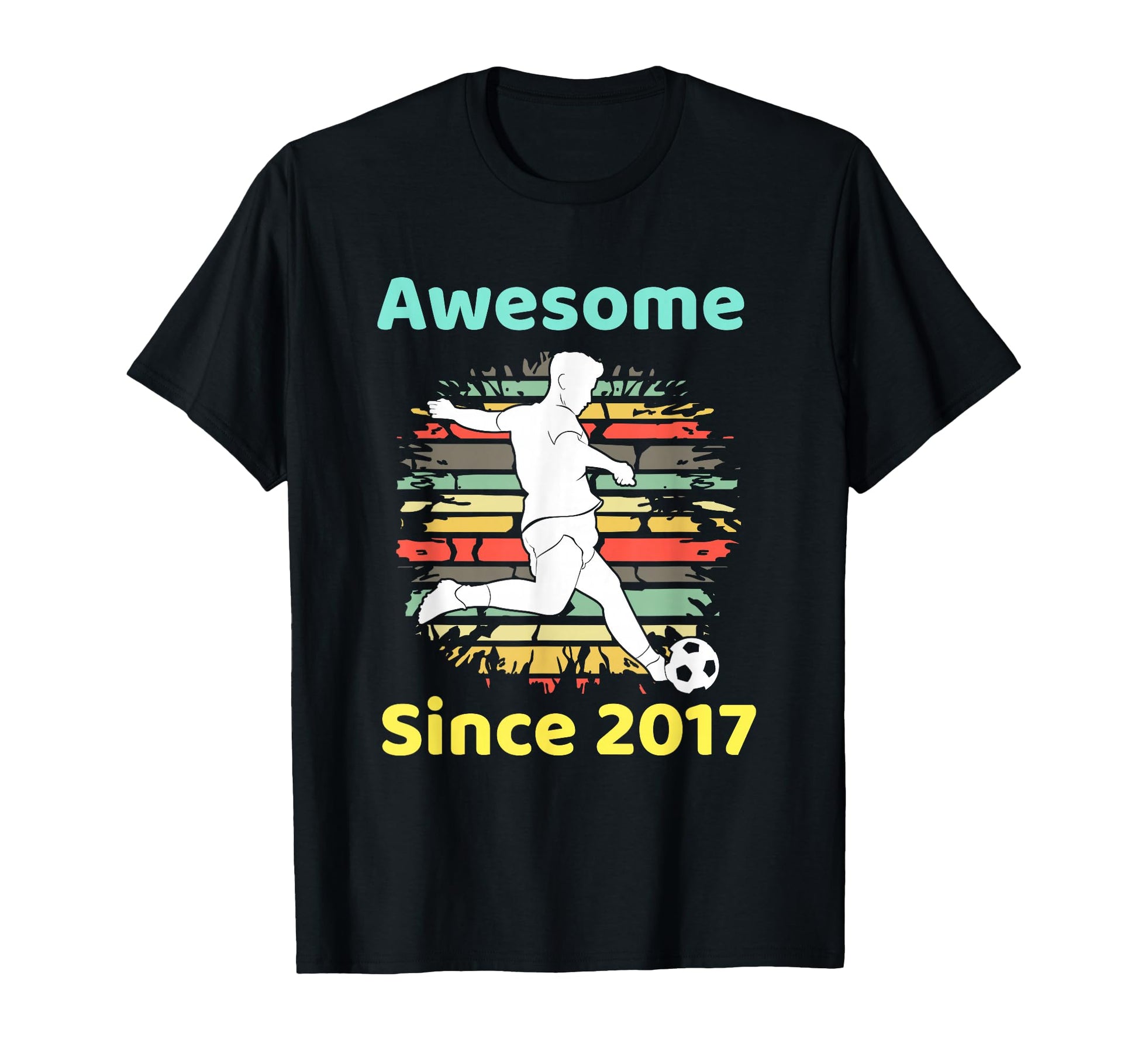 5 Year Old Soccer Player Awesome T-Shirt - Custom Art Print Men Women - T-Shirt, Sweatshirt, Hoodie